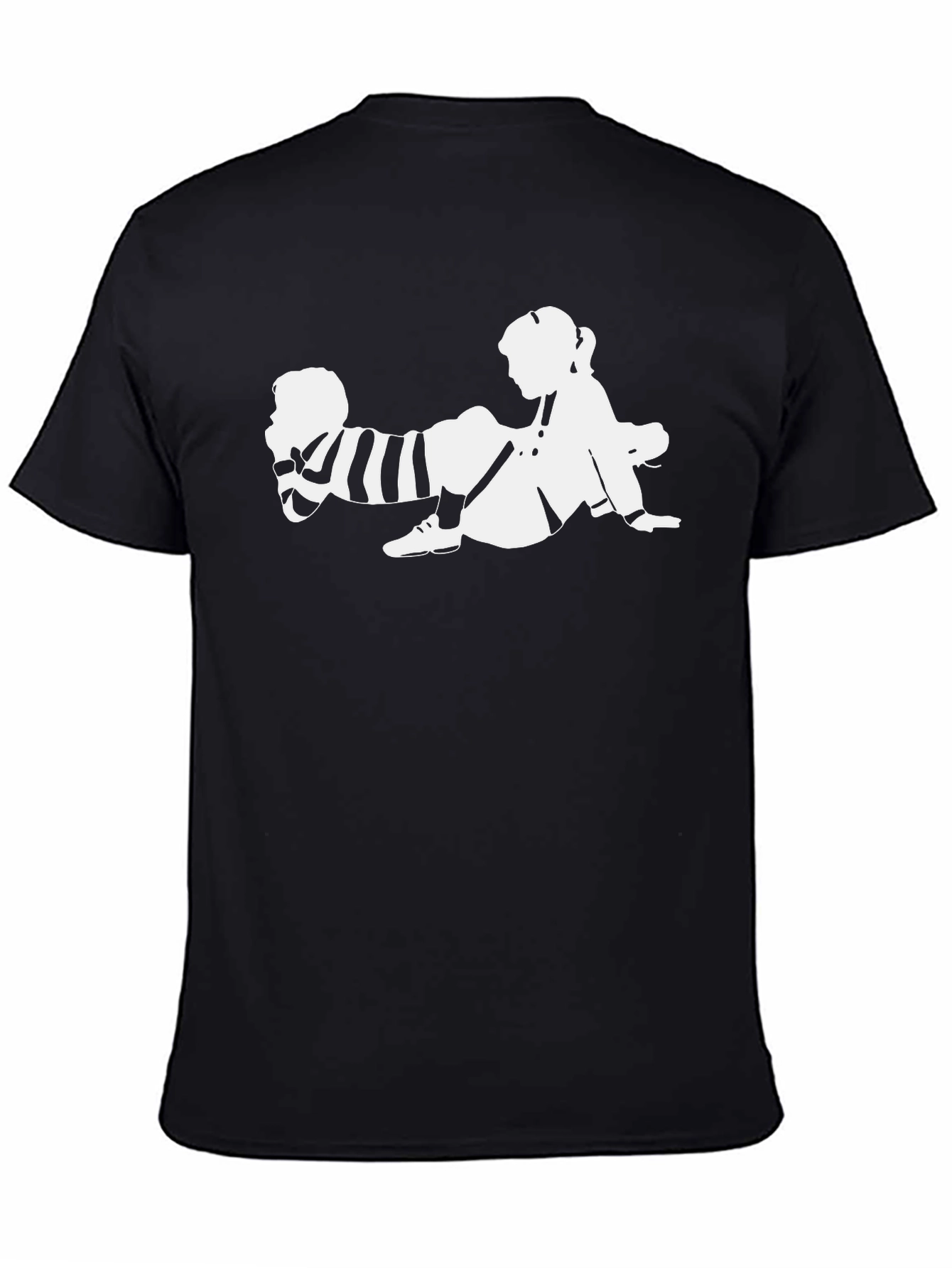 Black T-Shirt with Unique Graphic Design
