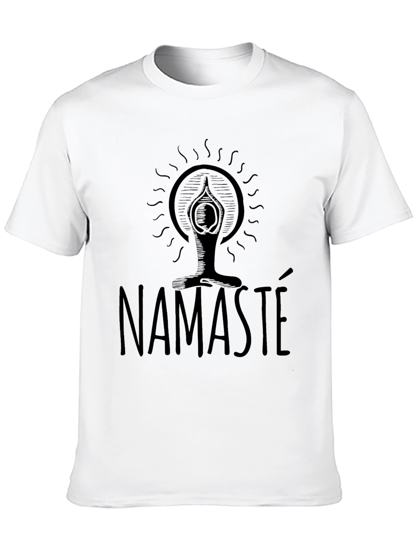 Namaste Yoga Graphic T-Shirt - Black