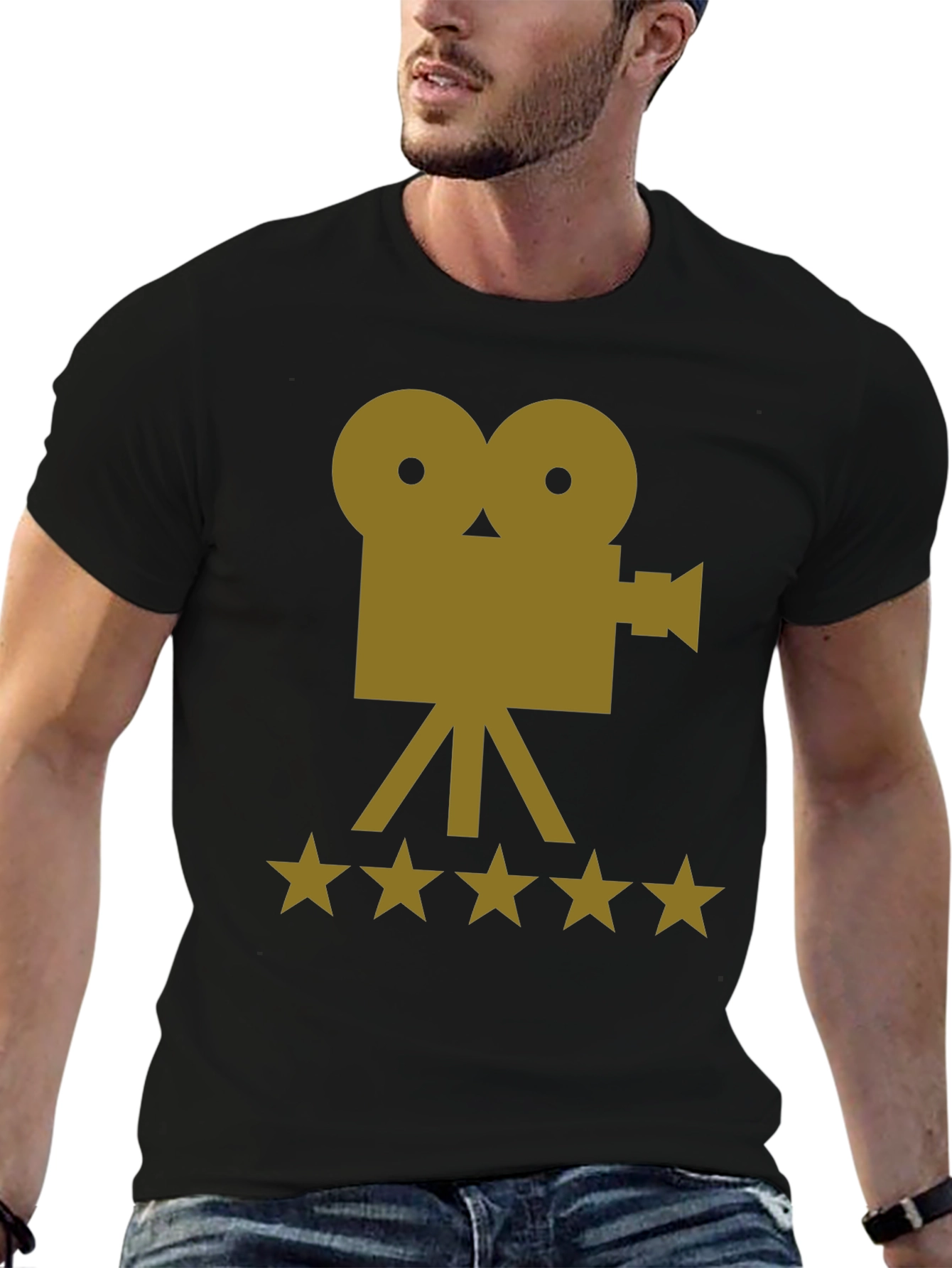 Retro Film Camera T-Shirt - 5 Star Movie Buff