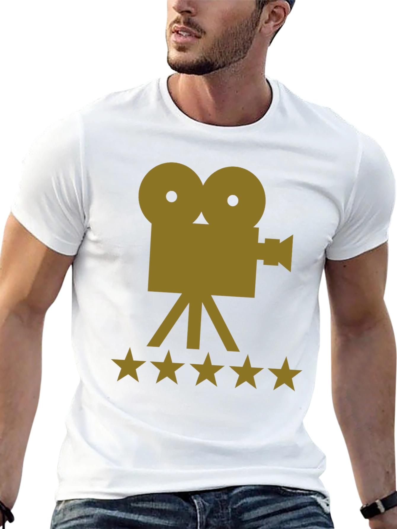 Retro Film Camera T-Shirt - 5 Star Movie Buff