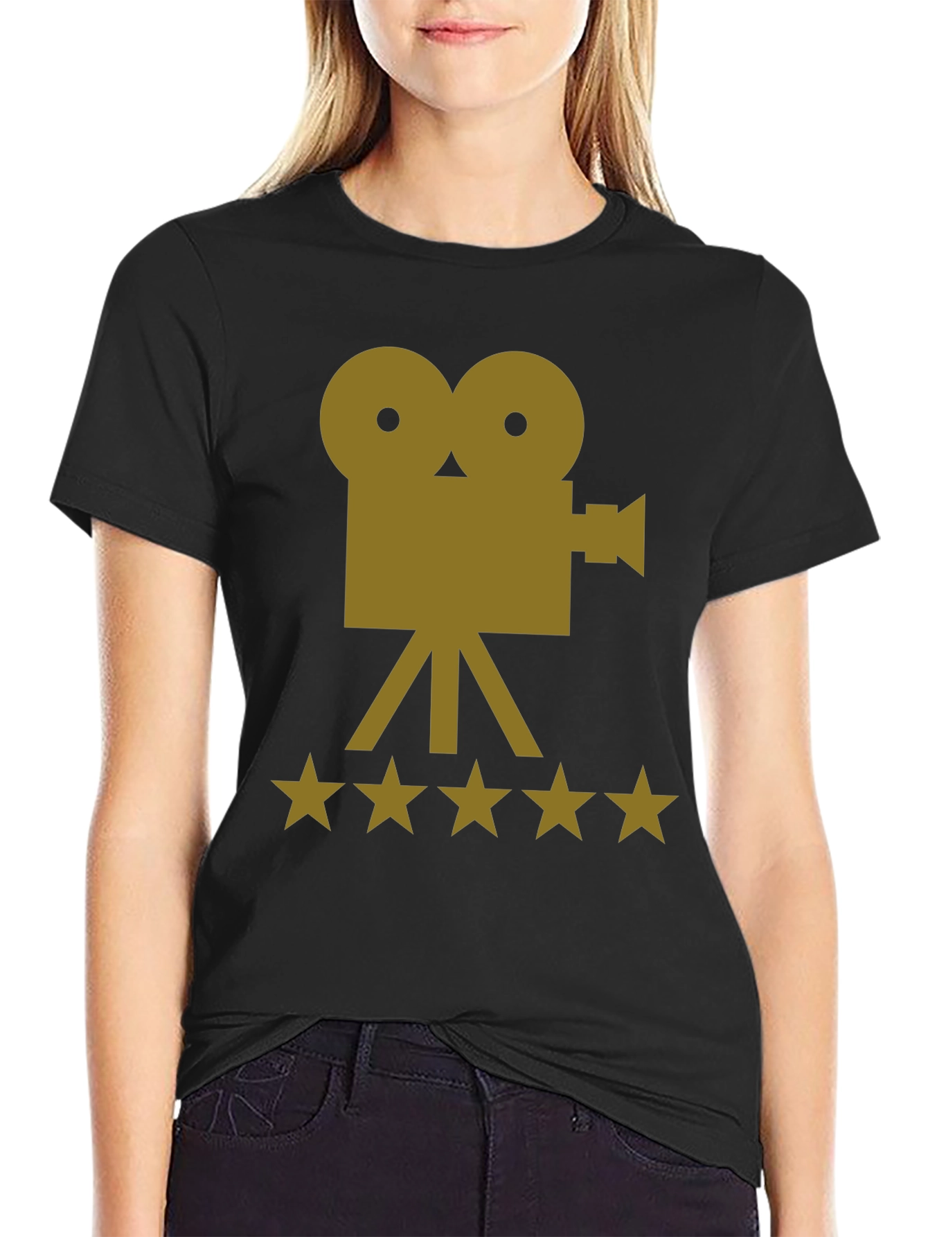 Retro Film Camera T-Shirt - 5 Star Movie Buff