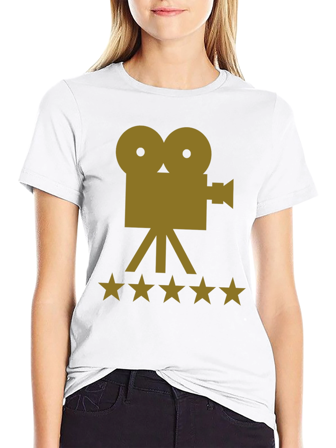 Retro Film Camera T-Shirt - 5 Star Movie Buff