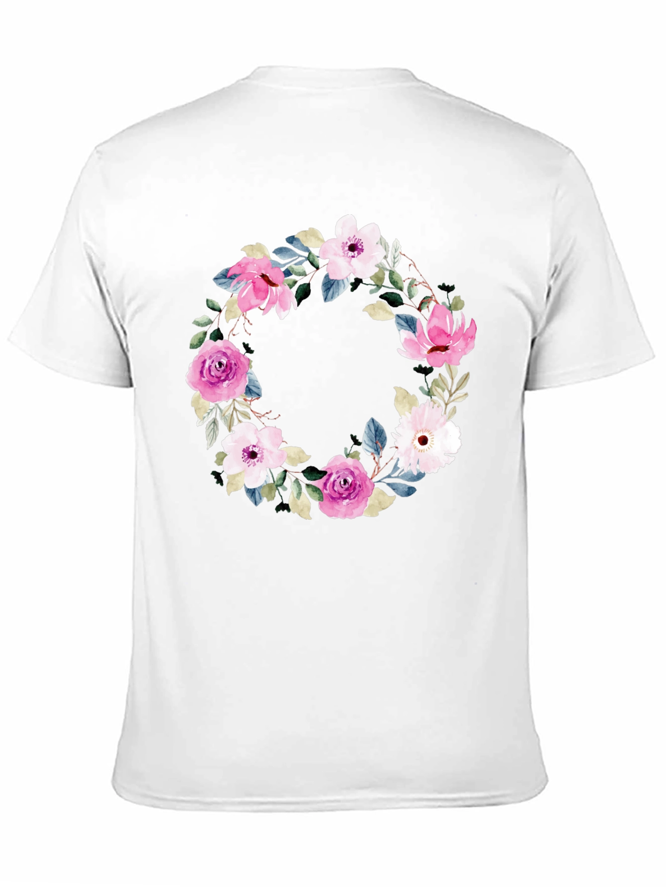 Floral Wreath T-Shirt - Stylish & Comfortable