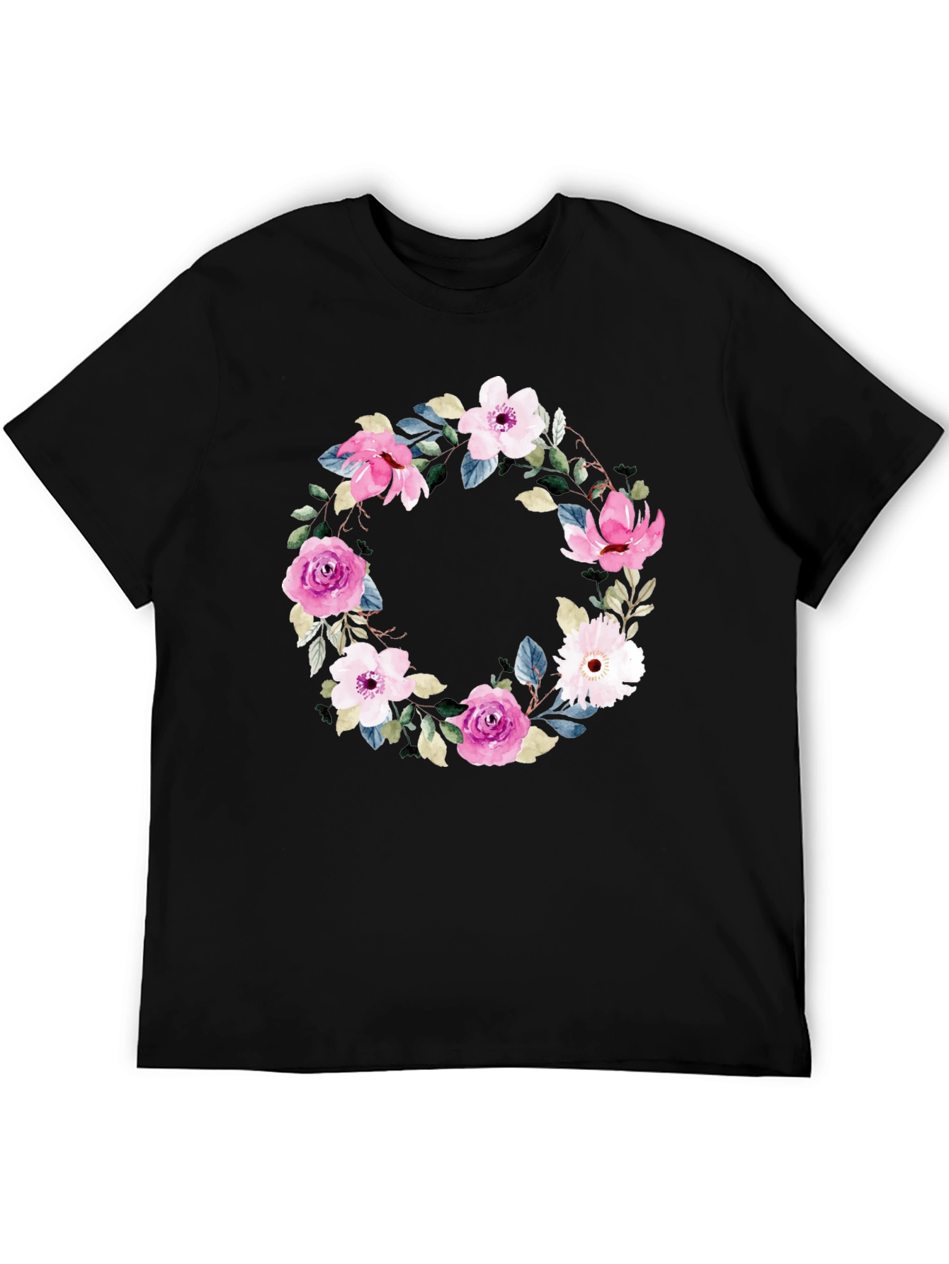 Floral Wreath T-Shirt - Stylish & Comfortable