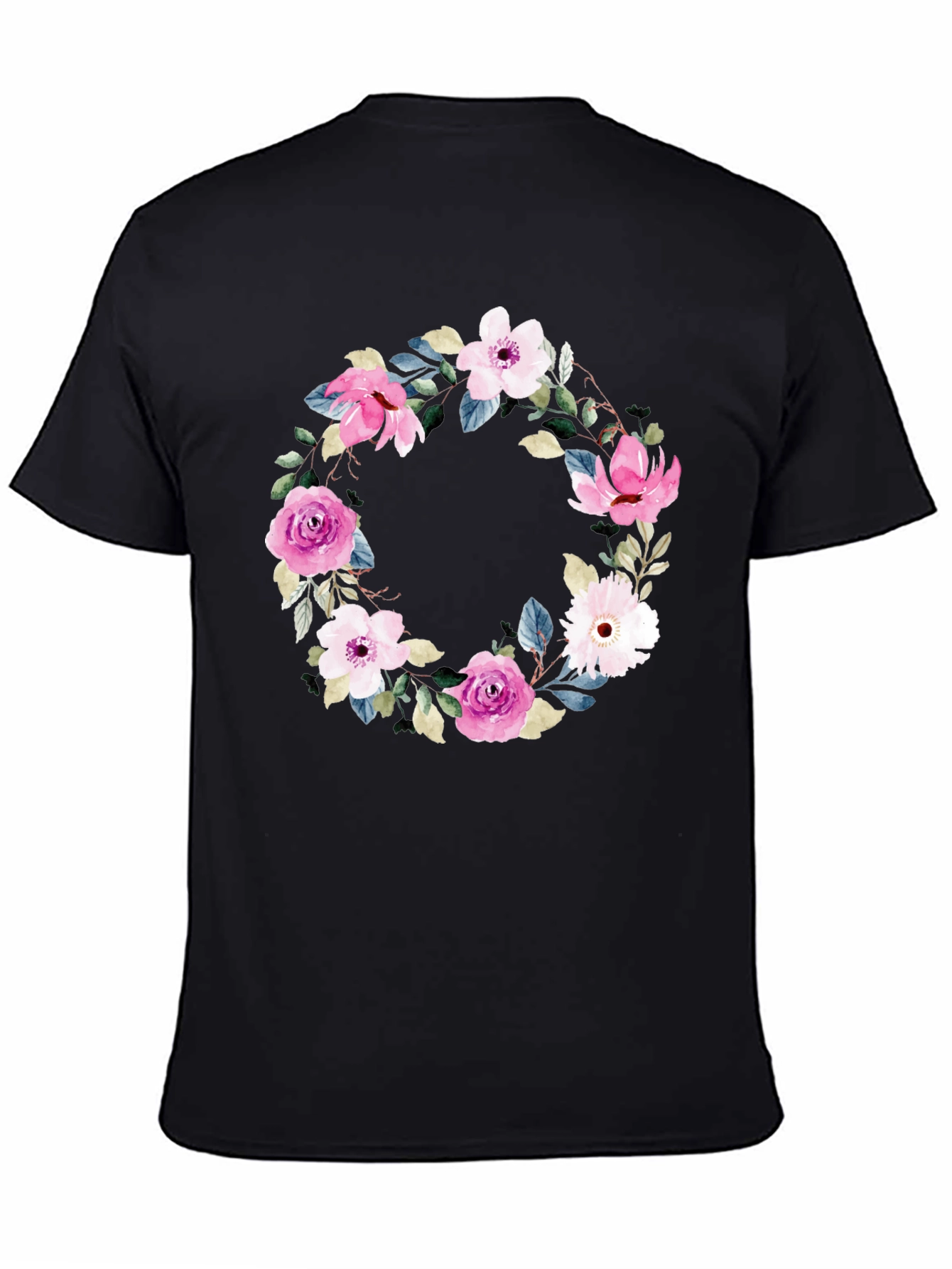 Floral Wreath T-Shirt - Stylish & Comfortable