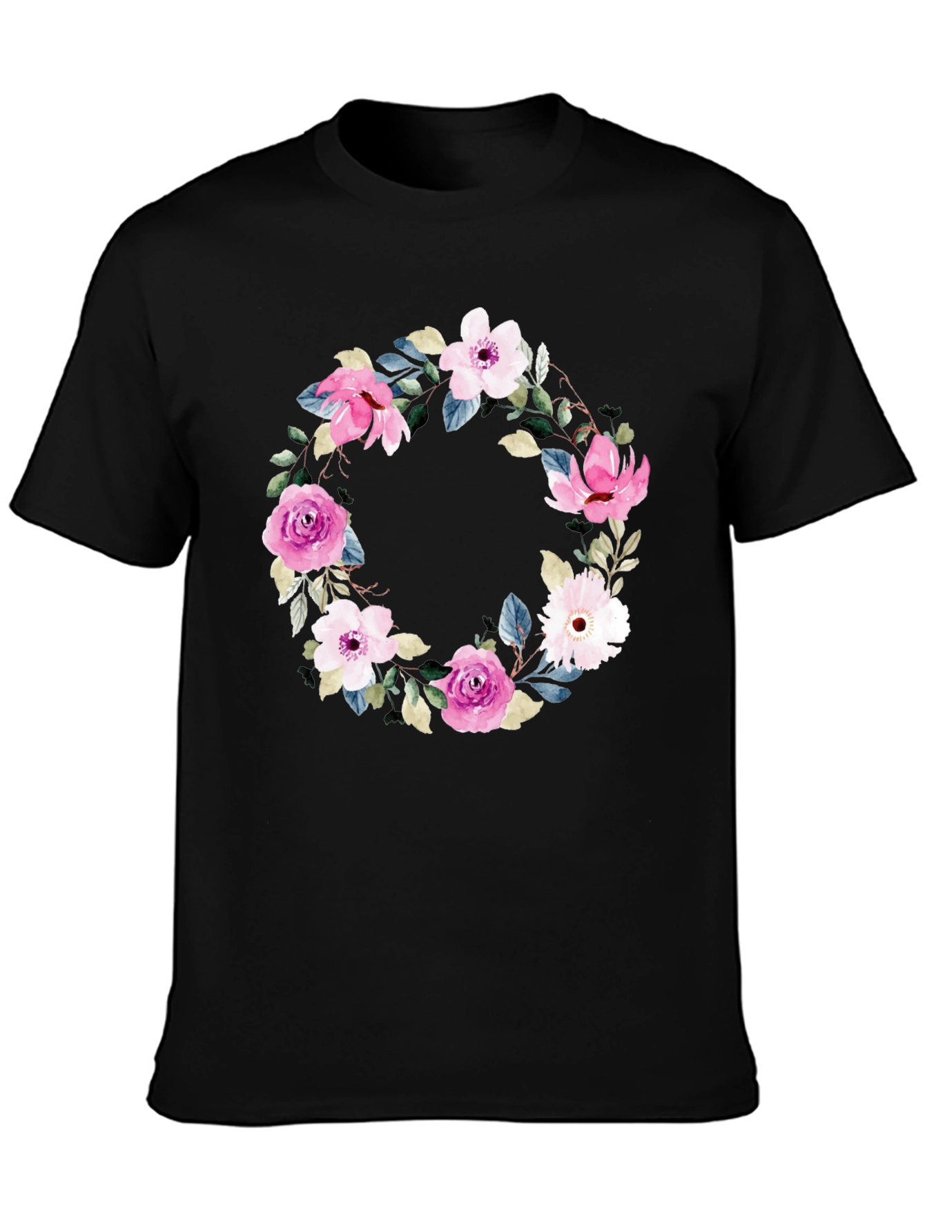 Floral Wreath T-Shirt - Stylish & Comfortable