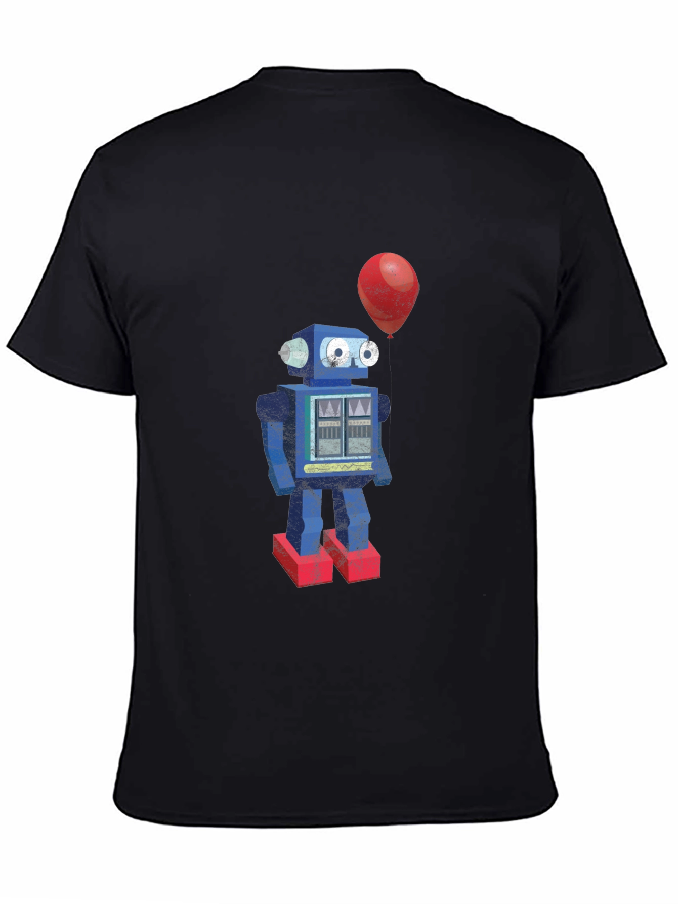 Robot & Balloon Graphic T-Shirt - Unique Design