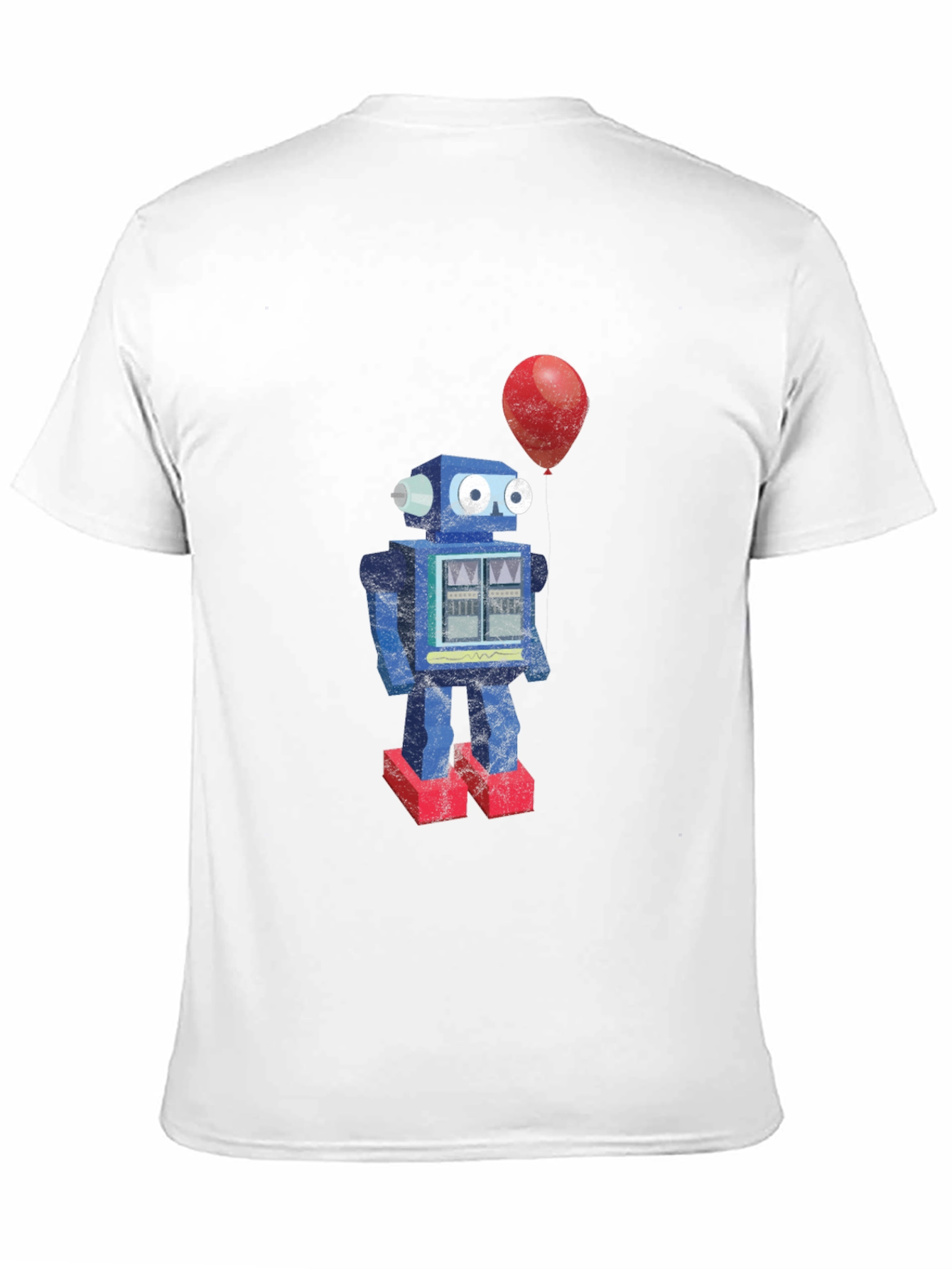 Robot & Balloon Graphic T-Shirt - Unique Design