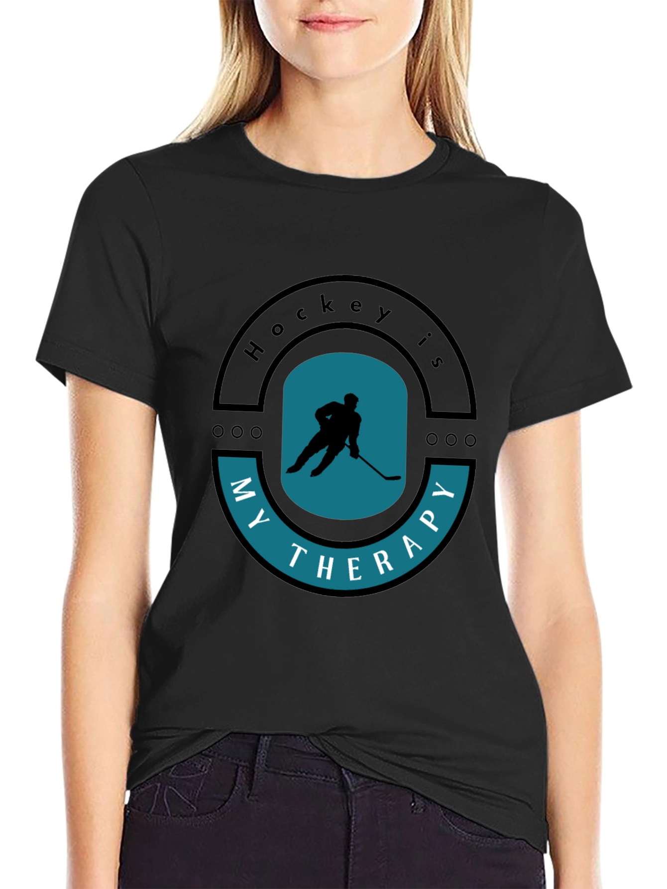 Hockey is My Therapy T-Shirt Sporty Tee