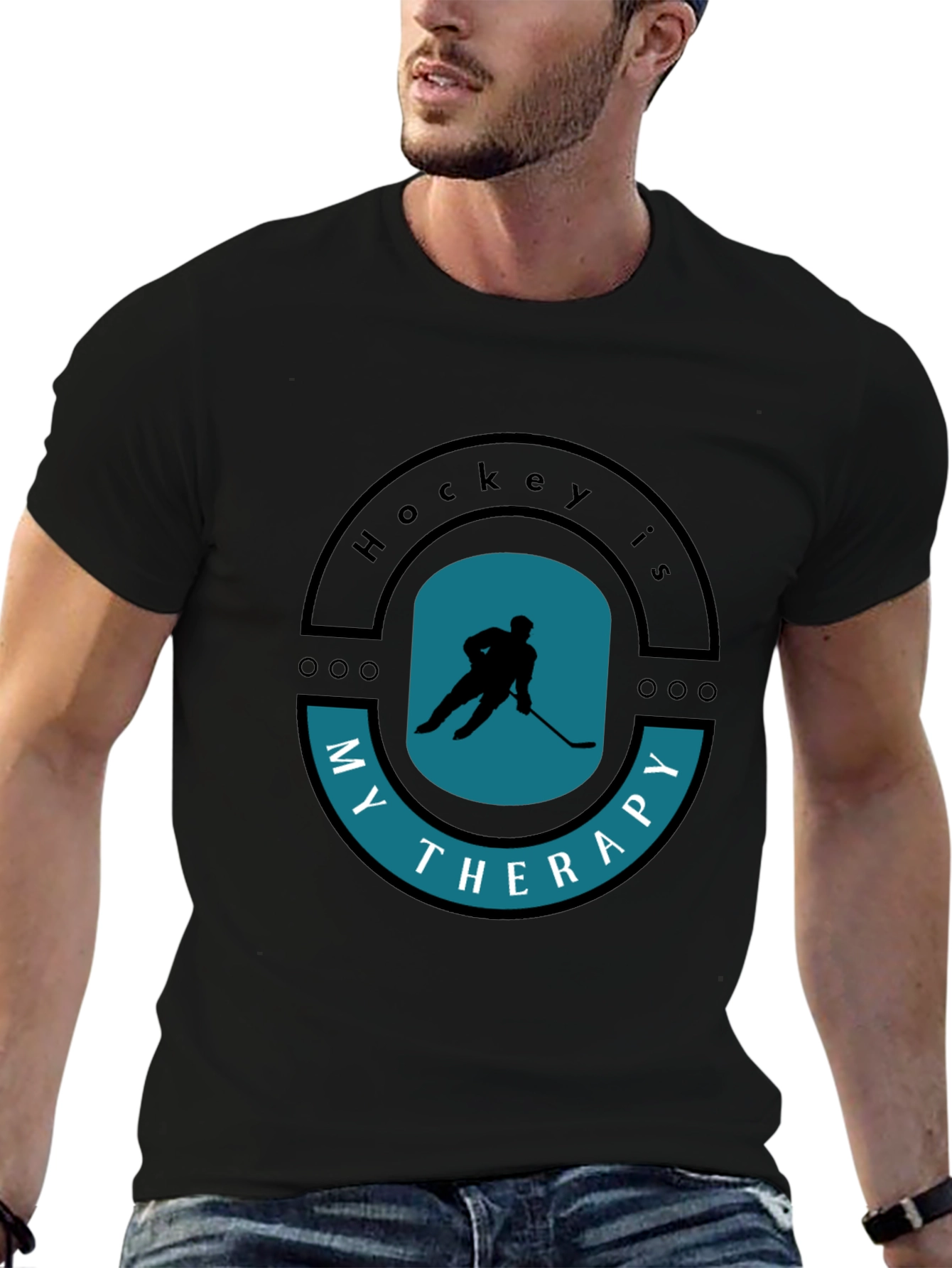 Hockey is My Therapy T-Shirt Sporty Tee