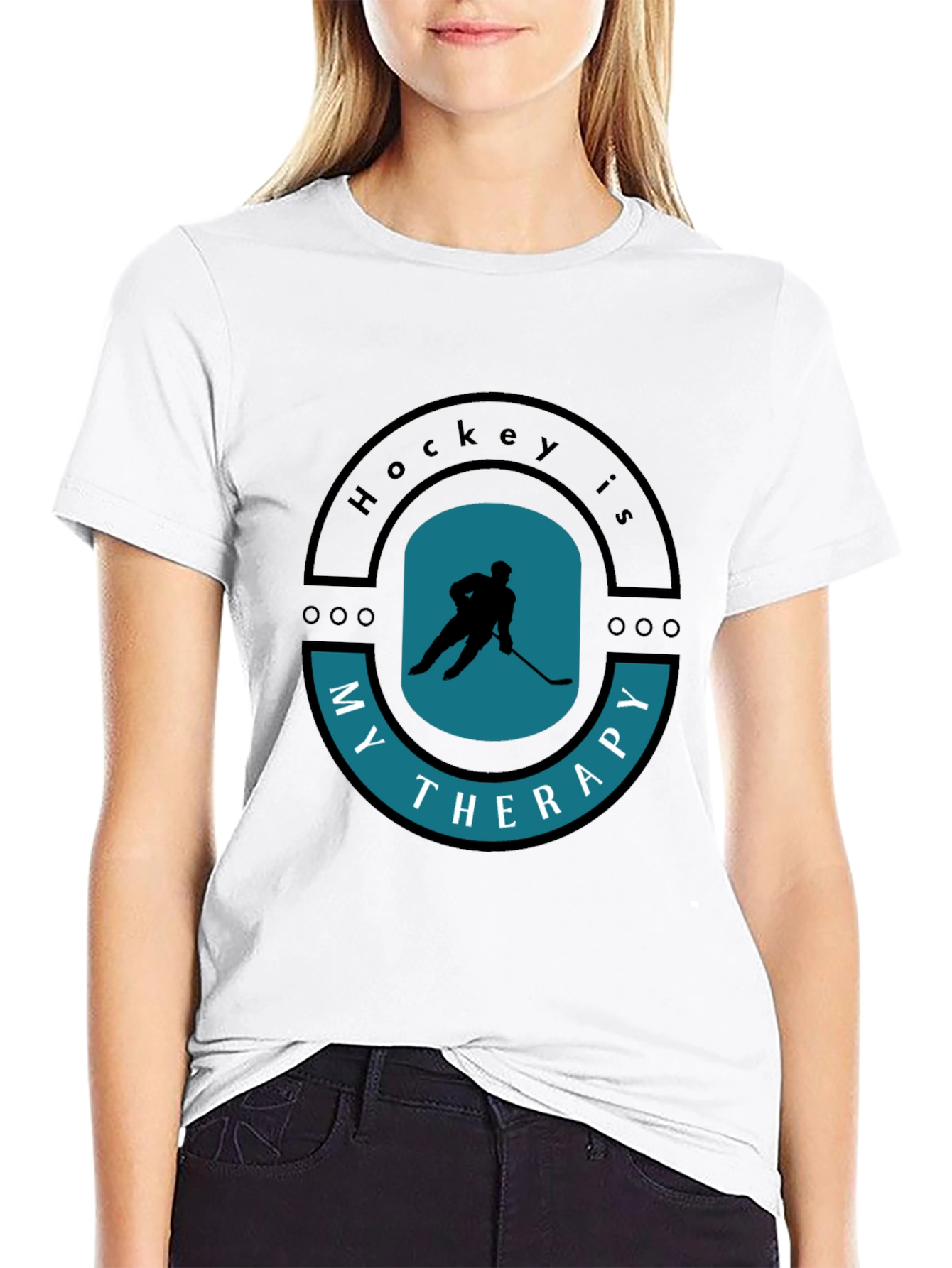 Hockey is My Therapy T-Shirt Sporty Tee