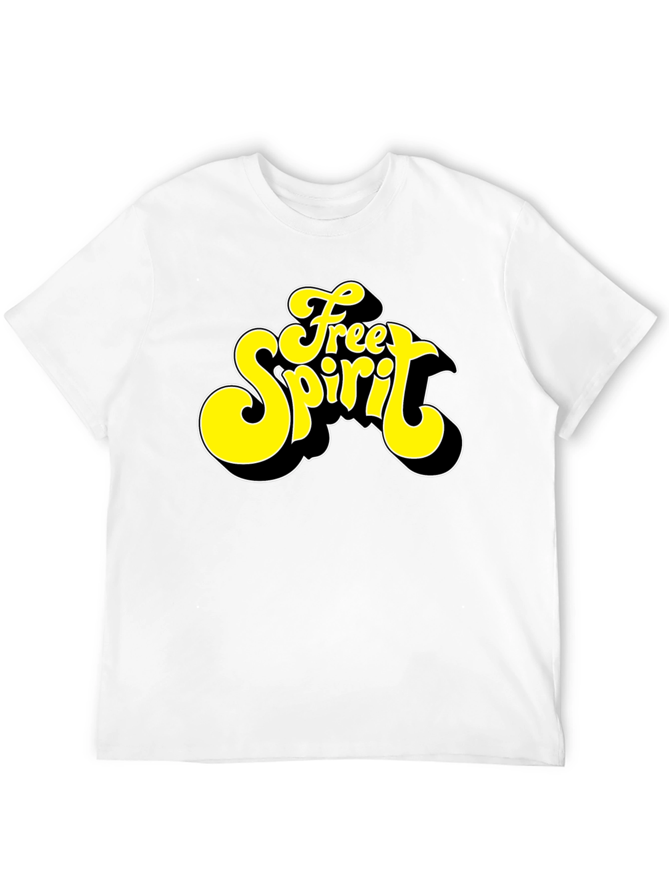 Free Spirit Graphic Black T-Shirt - Retro Style