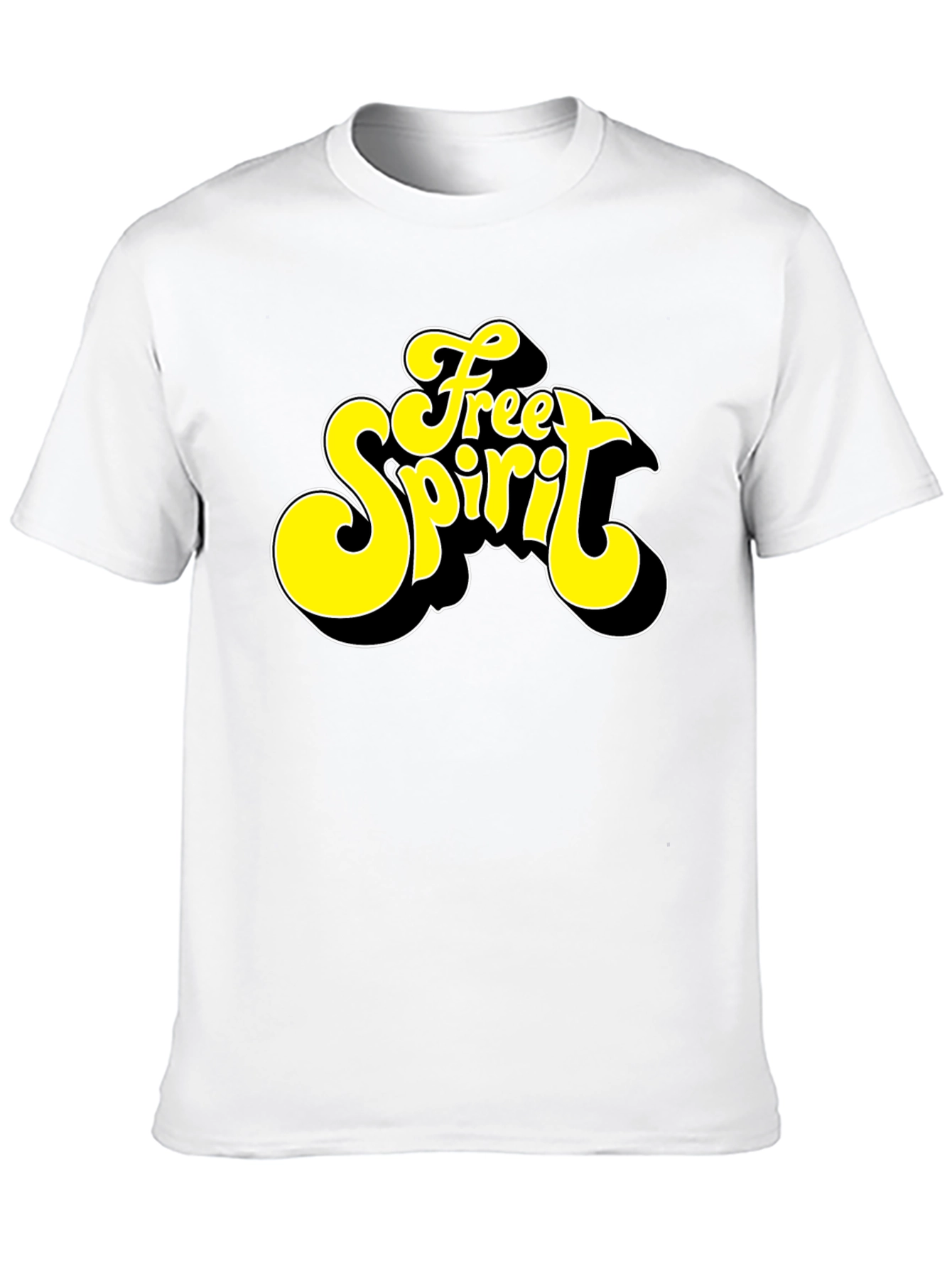 Free Spirit Graphic Black T-Shirt - Retro Style