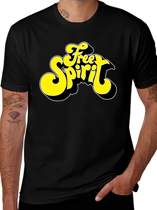 Free Spirit Graphic Black T-Shirt - Retro Style