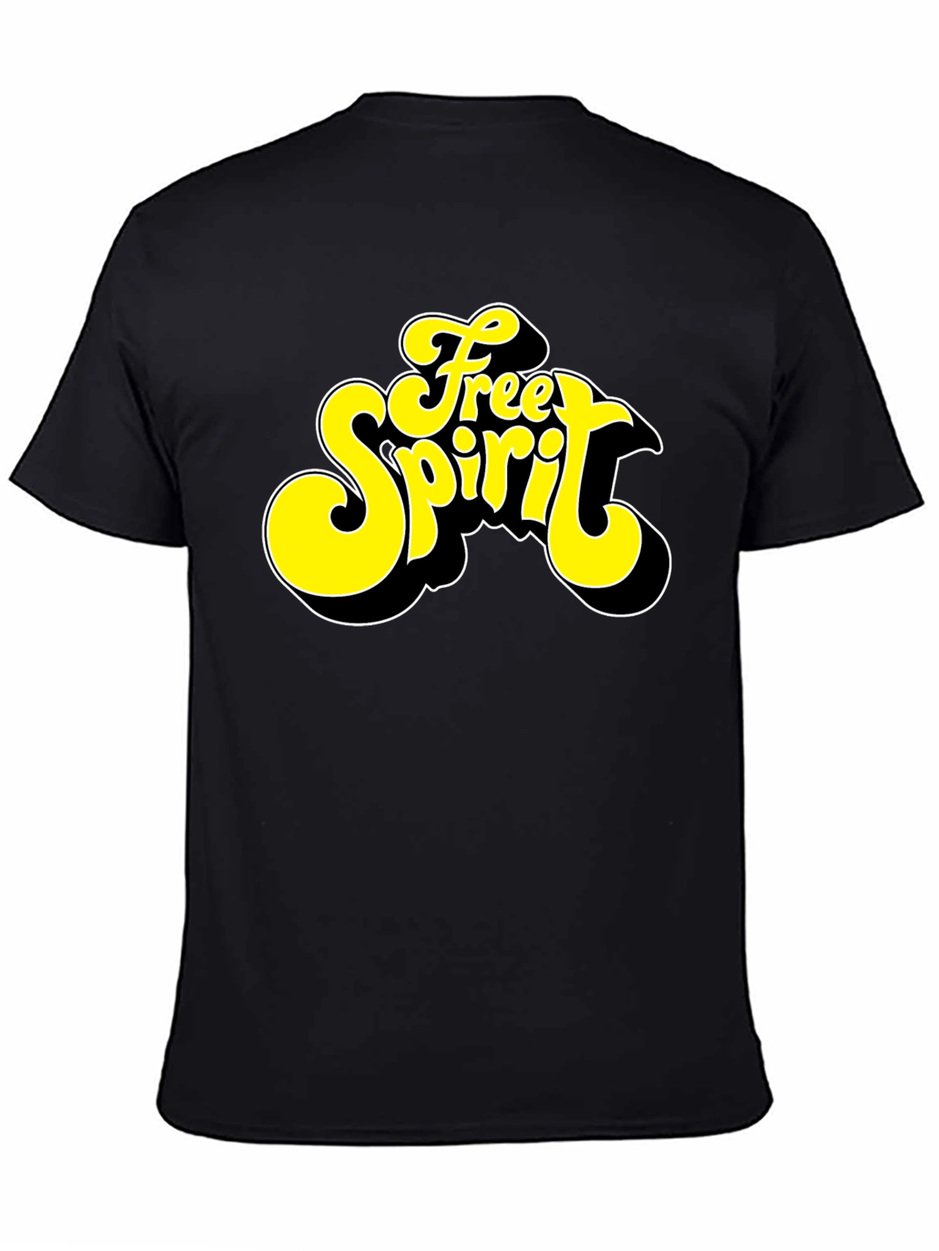 Free Spirit Graphic Black T-Shirt - Retro Style