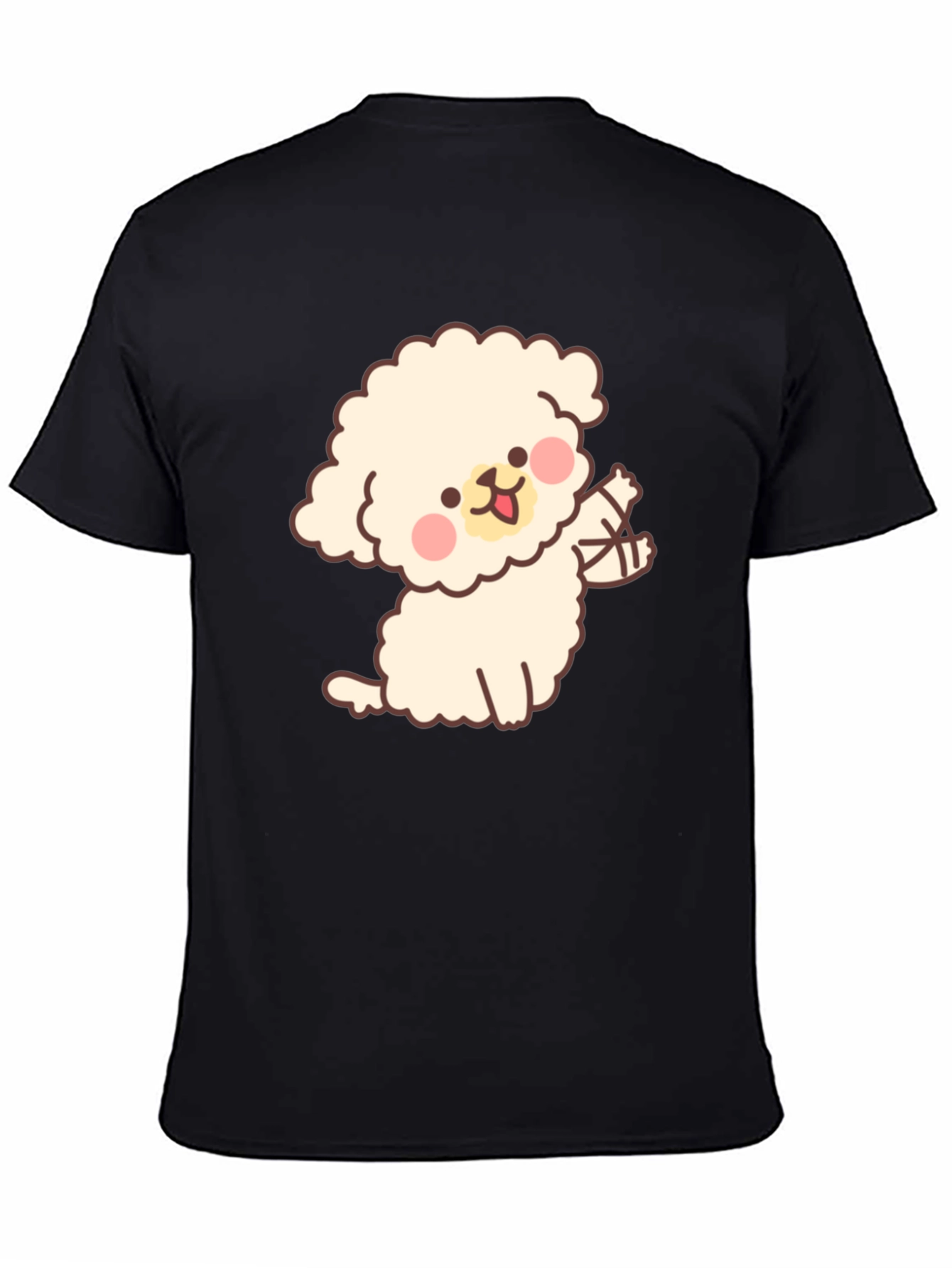 Cute Puppy Graphic T-Shirt - Soft Style Black Tee