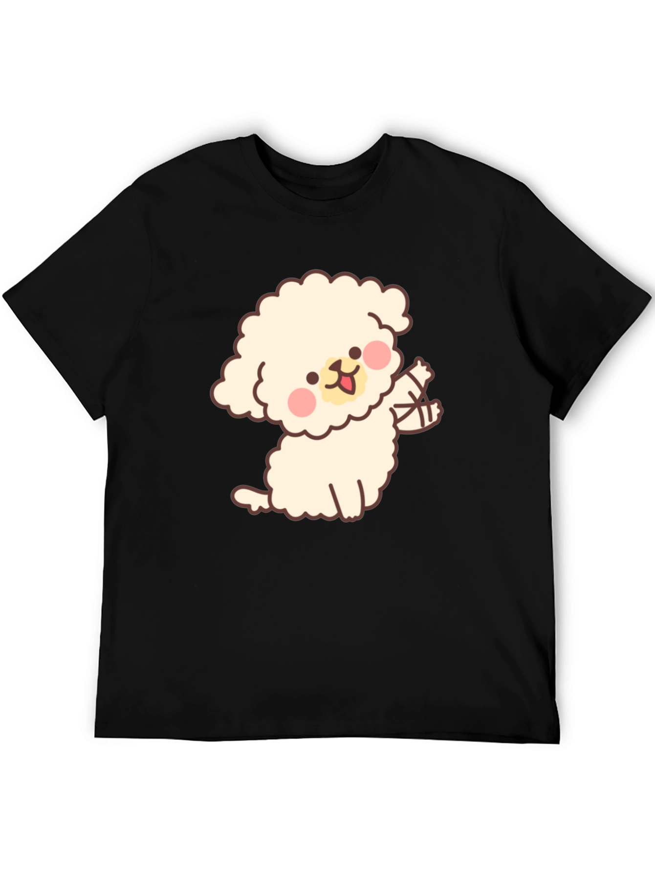 Cute Puppy Graphic T-Shirt - Soft Style Black Tee
