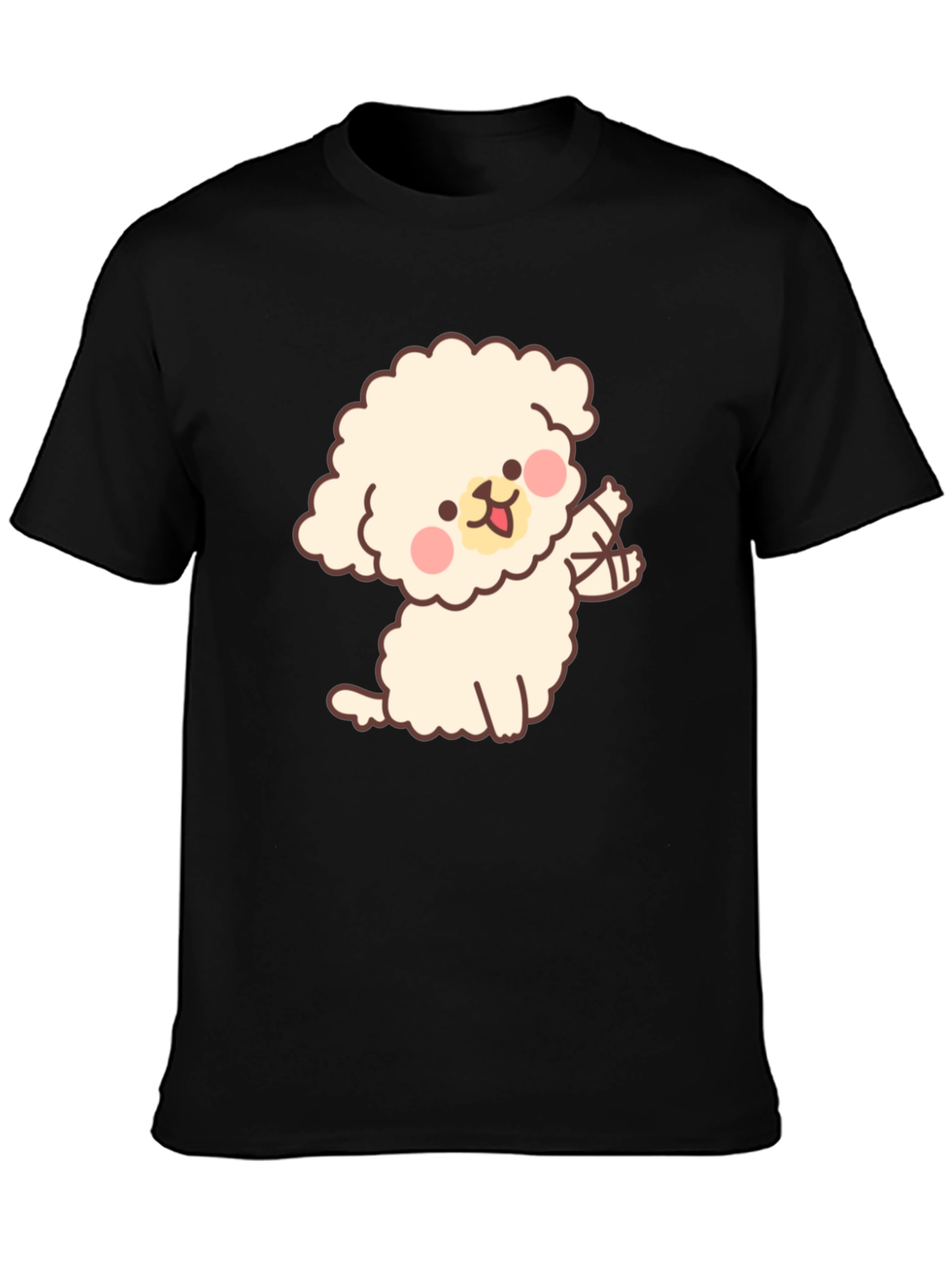 Cute Puppy Graphic T-Shirt - Soft Style Black Tee