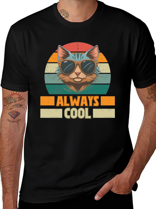 Cool Cat T-Shirt - Always Cool Vintage Design