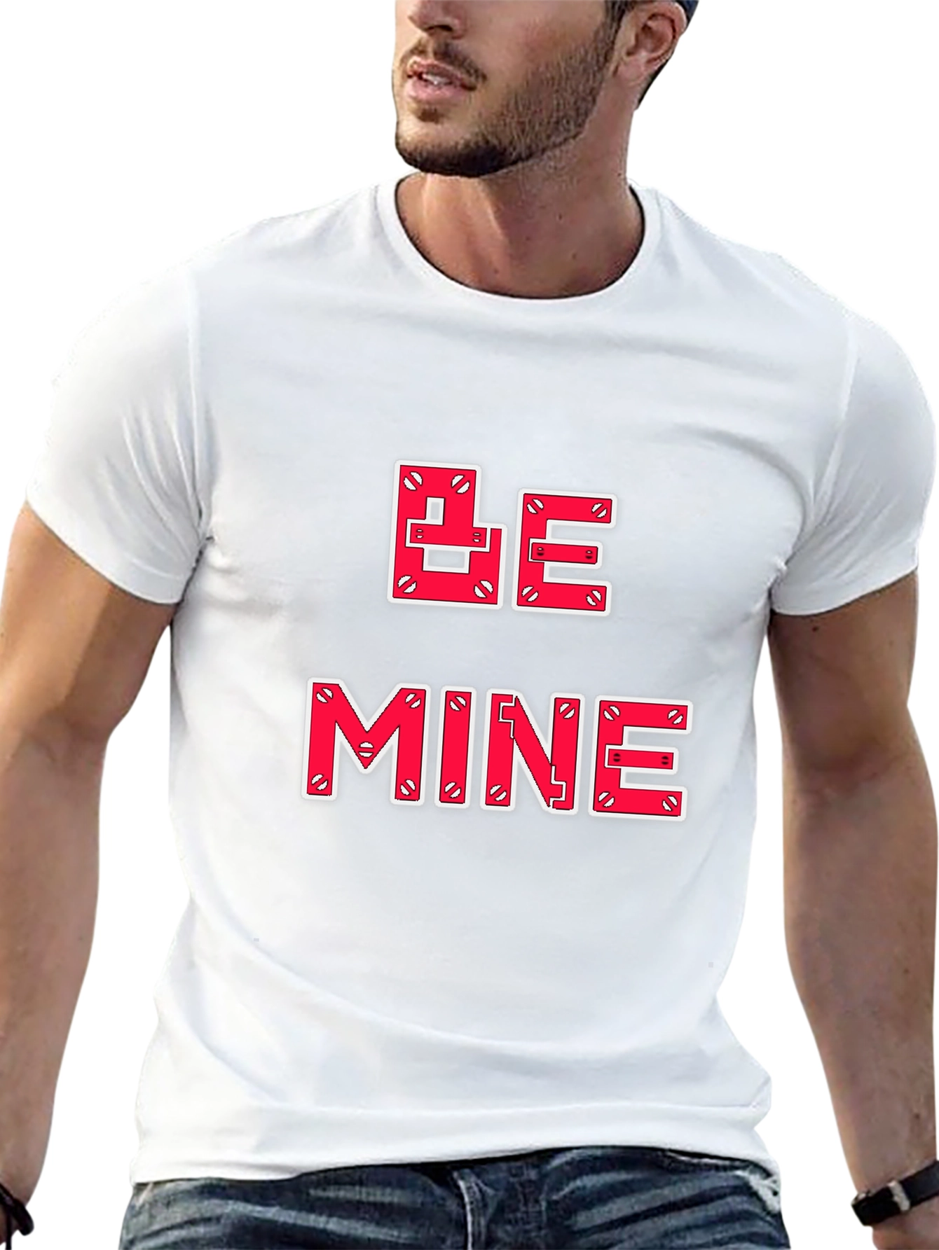 Be Mine Valentines Day Graphic Tee - Black
