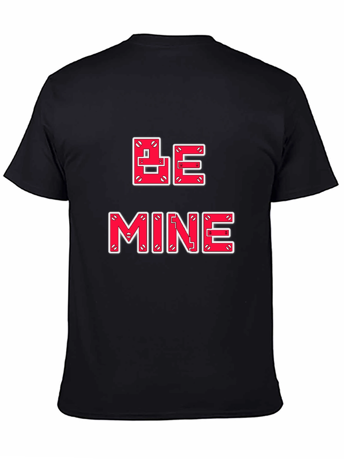 Be Mine Valentines Day Graphic Tee - Black