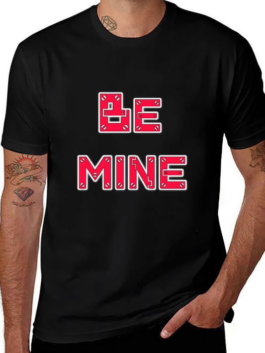 Be Mine Valentines Day Graphic Tee - Black