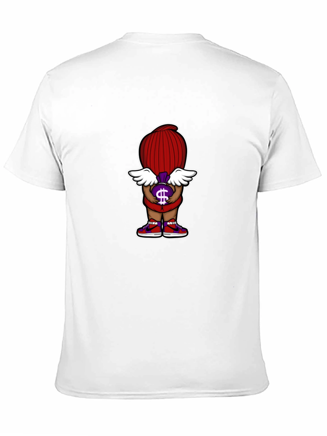 Cartoon Money Bag T-Shirt - Black