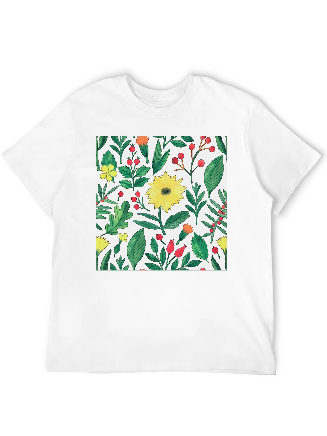 Floral Print Crew Neck T-Shirt