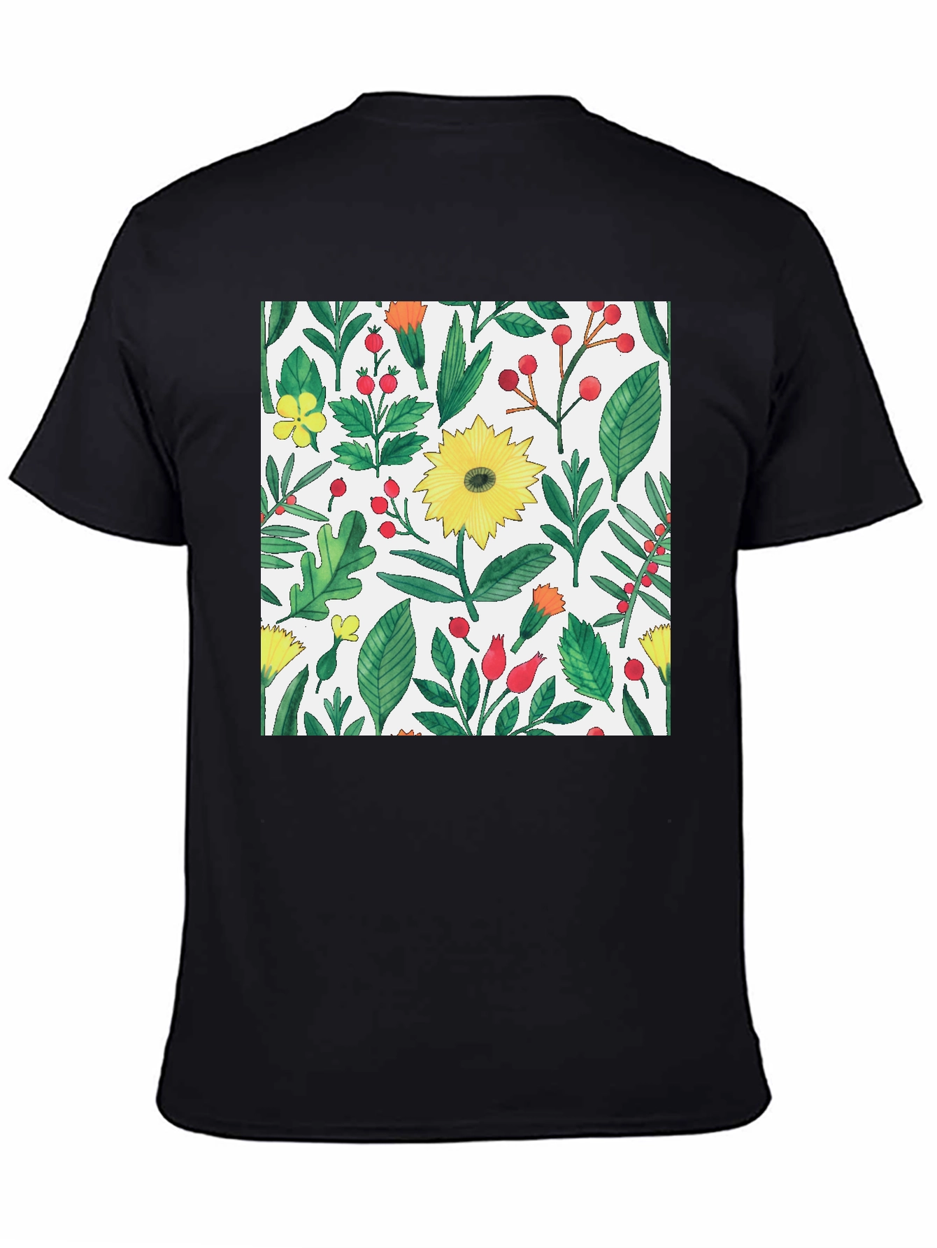 Floral Print Crew Neck T-Shirt