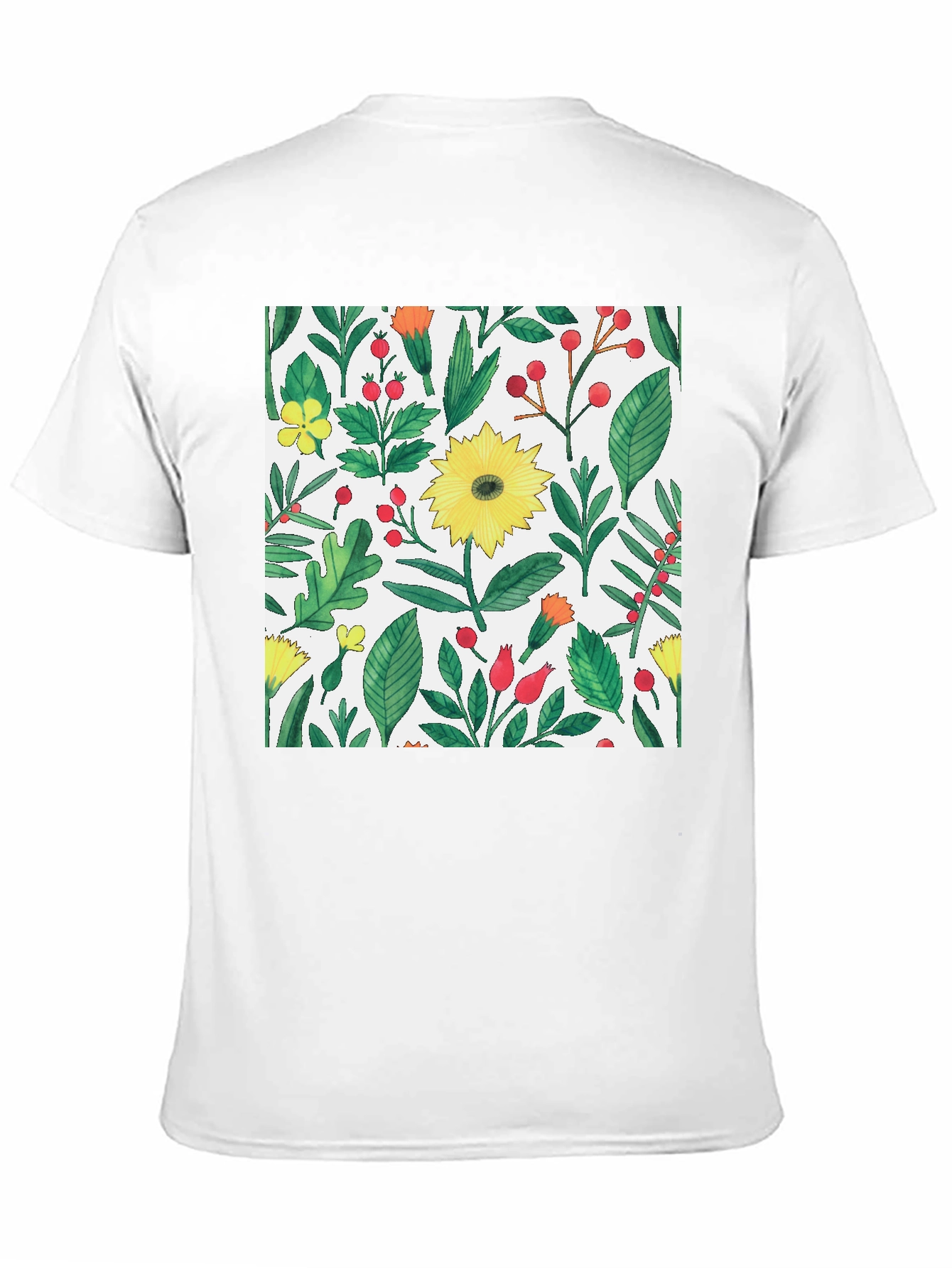 Floral Print Crew Neck T-Shirt