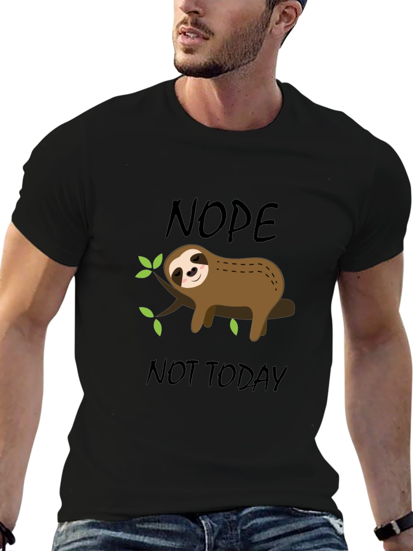 Nope Not Today Sloth Graphic T-Shirt