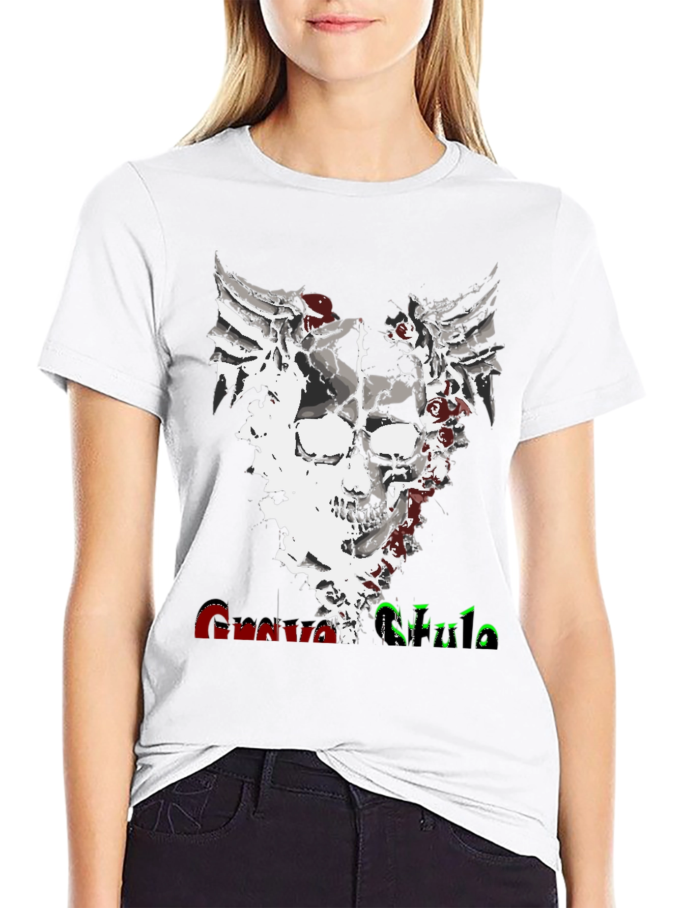 Skull Design Graphic Tee