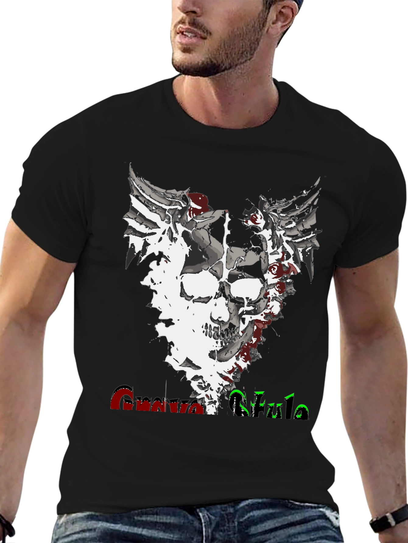 Skull Design Graphic Tee
