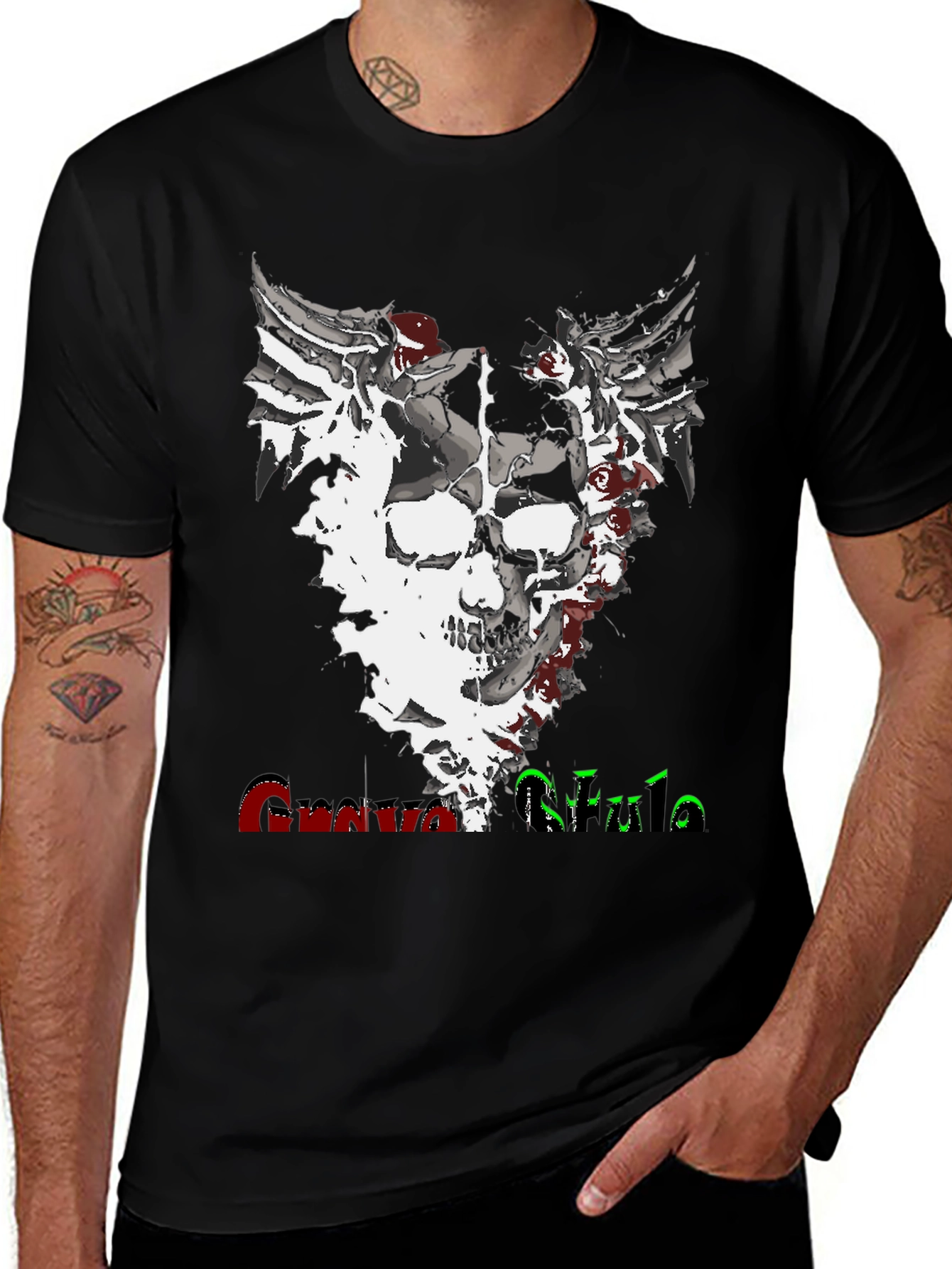 Skull Design Graphic Tee