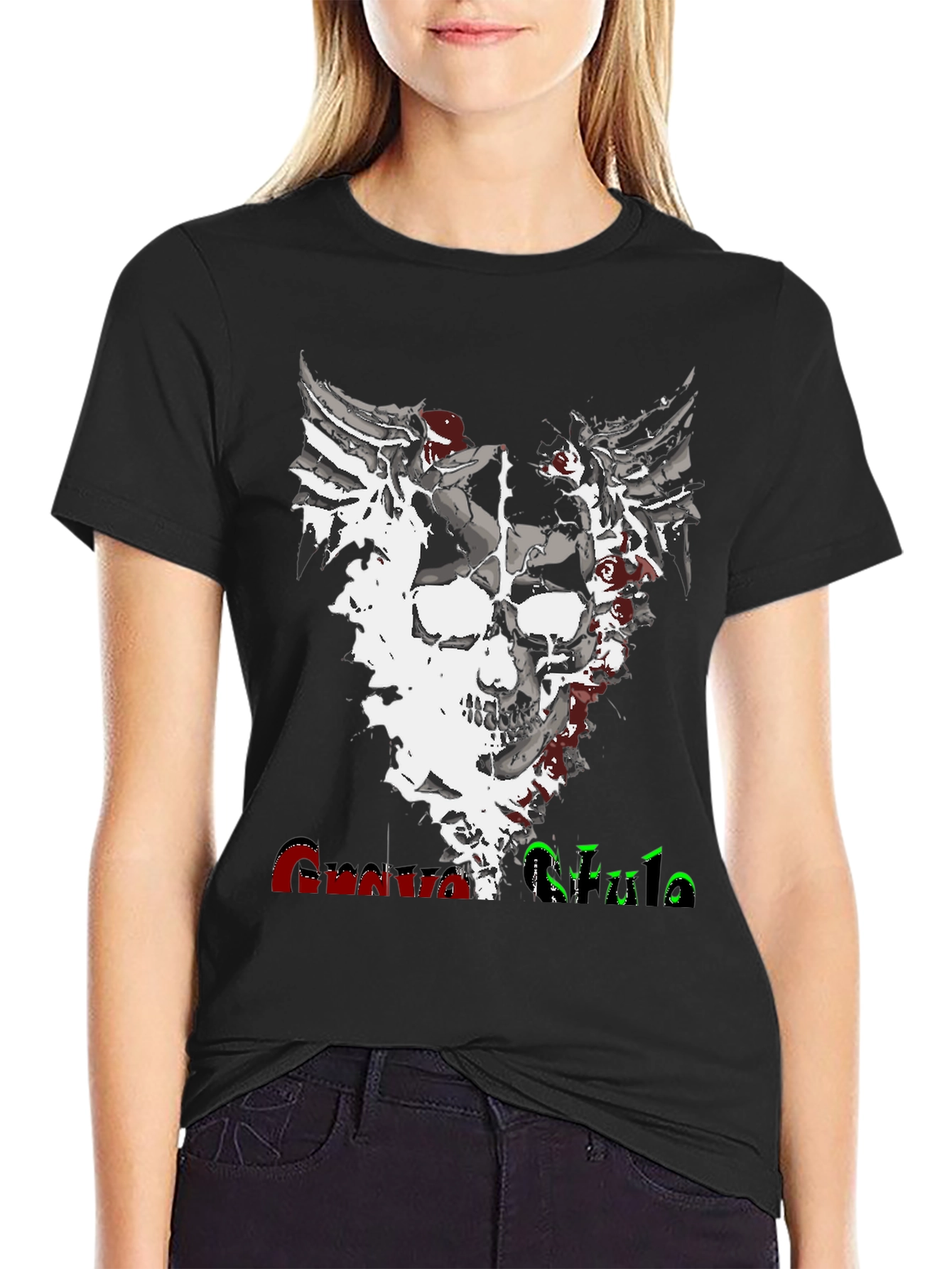 Skull Design Graphic Tee