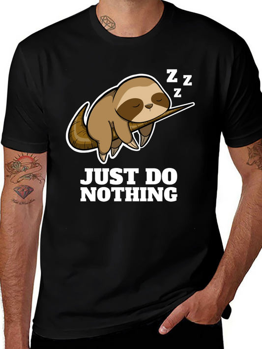 Just Do Nothing Sloth Tee - Comfortable Graphic T-Shirt