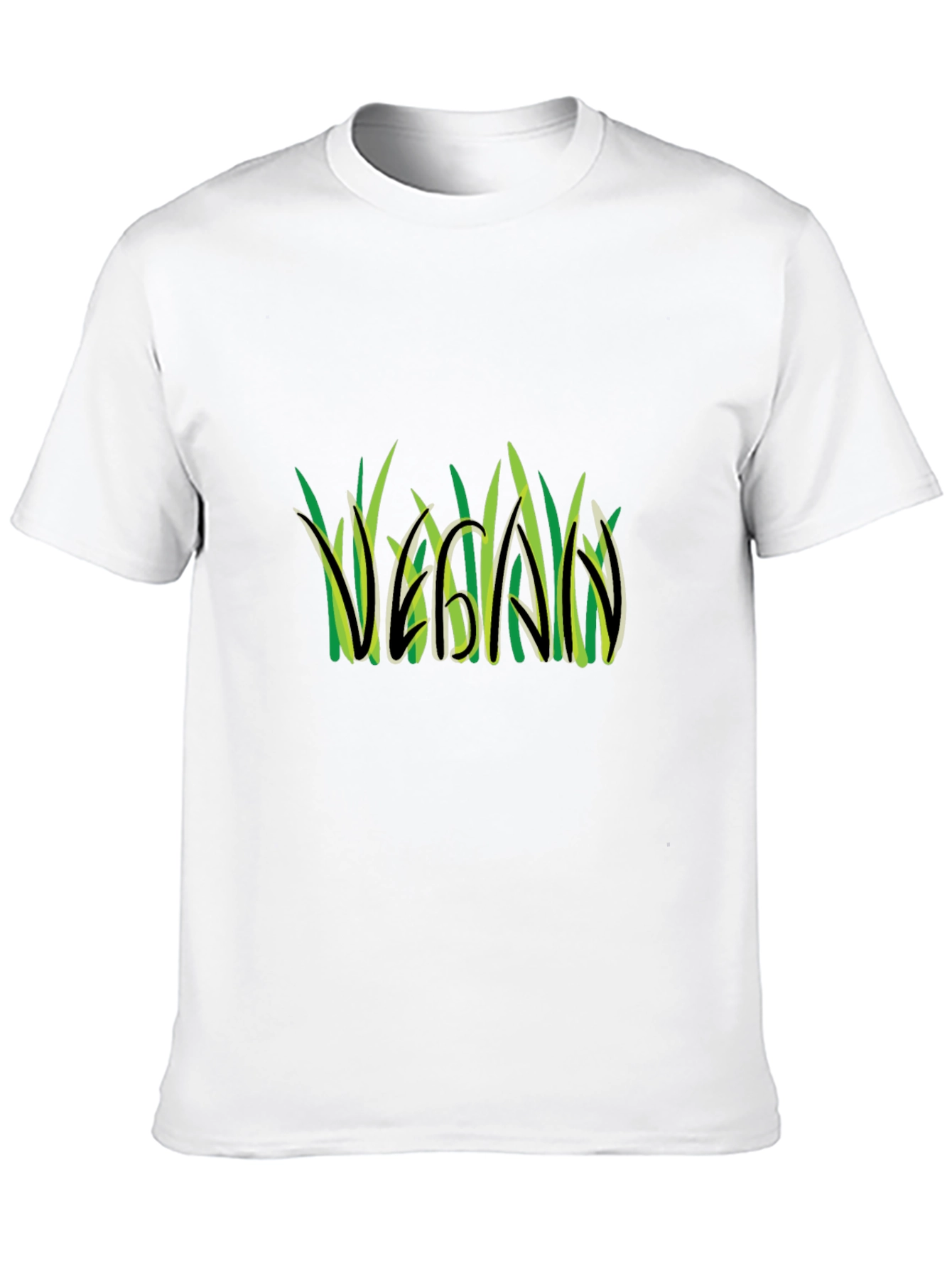 Vegan Graphic Tee - Grass Design