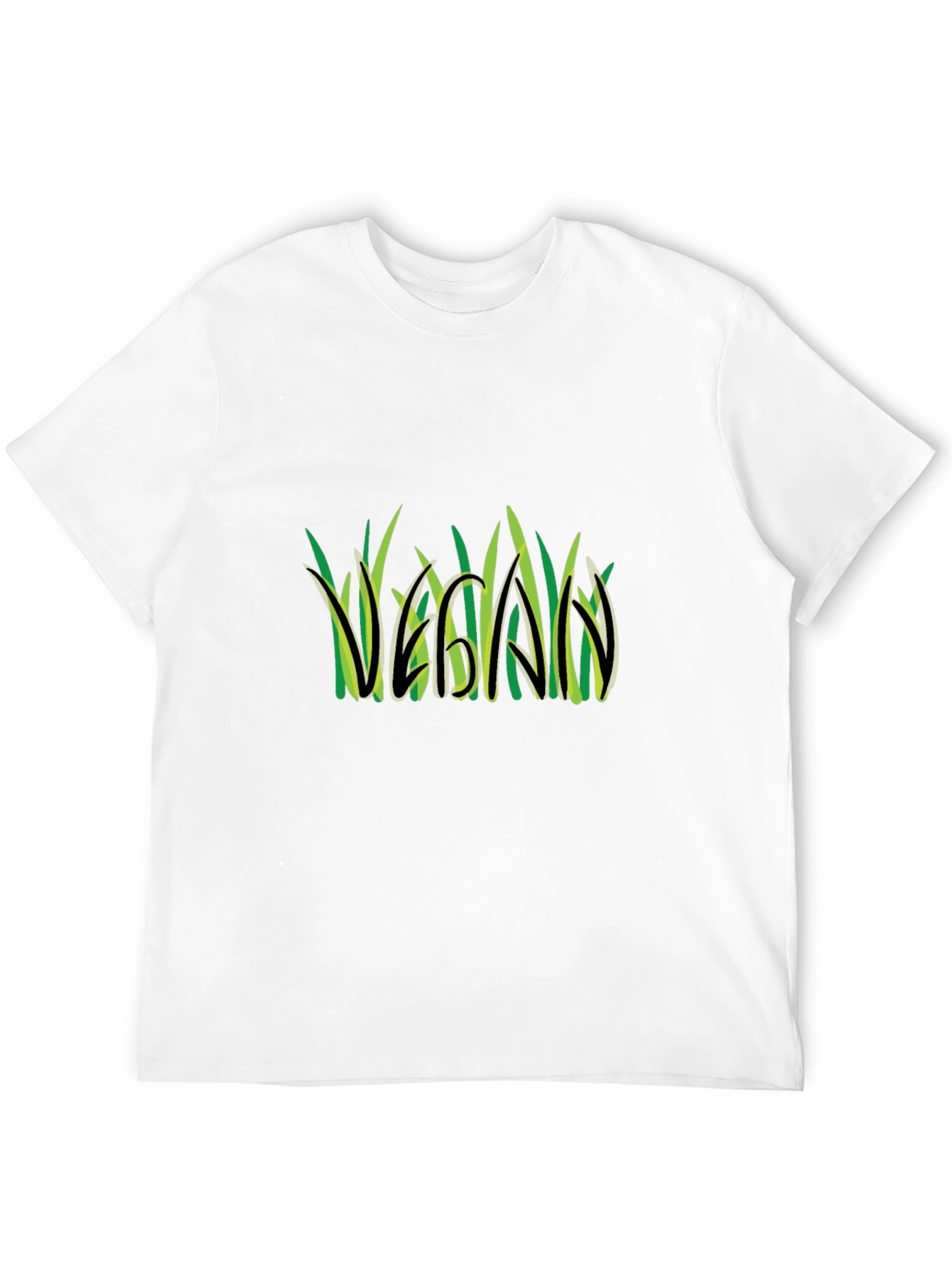 Vegan Graphic Tee - Grass Design