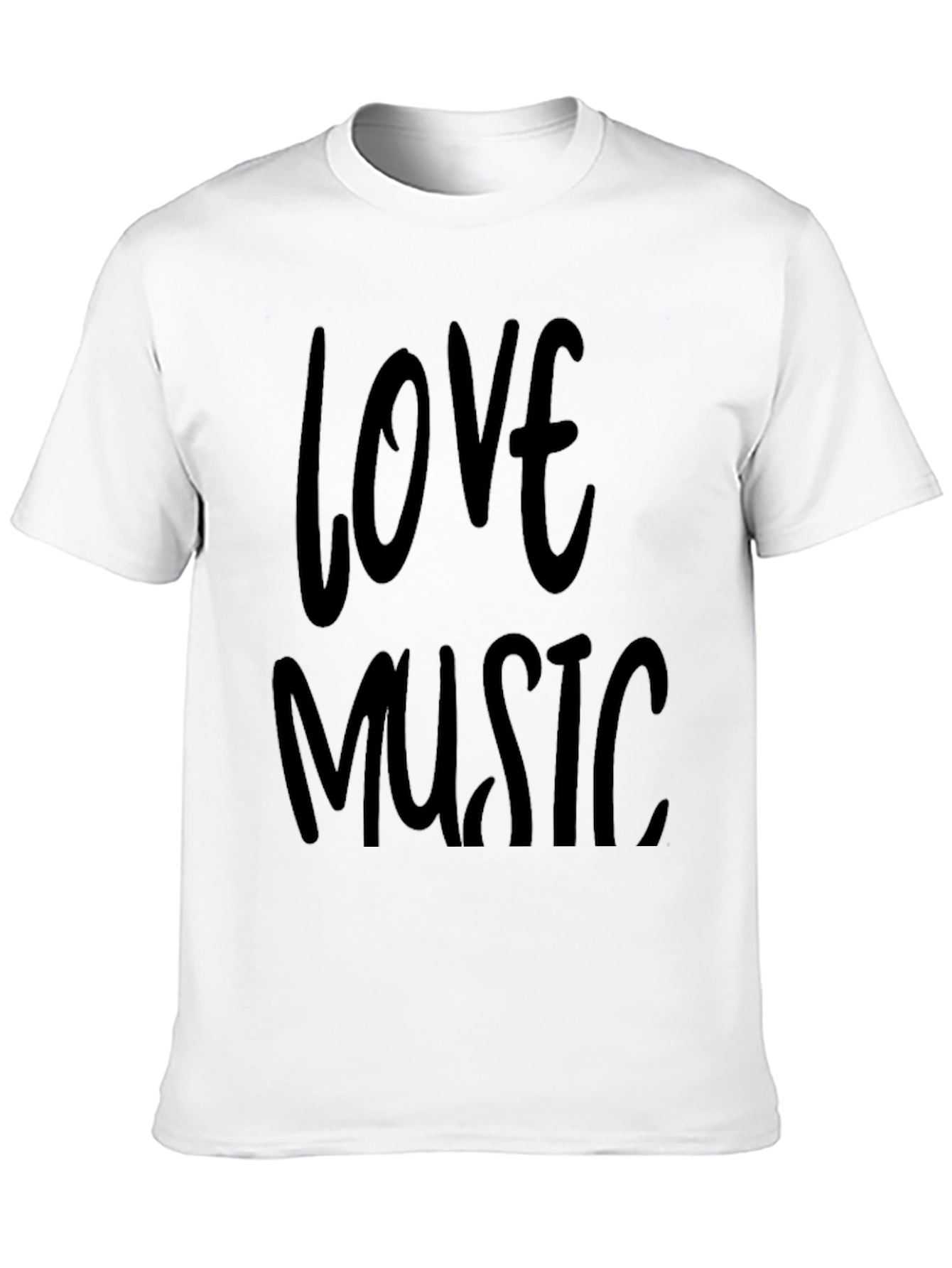 Love Music Graphic Black T-Shirt