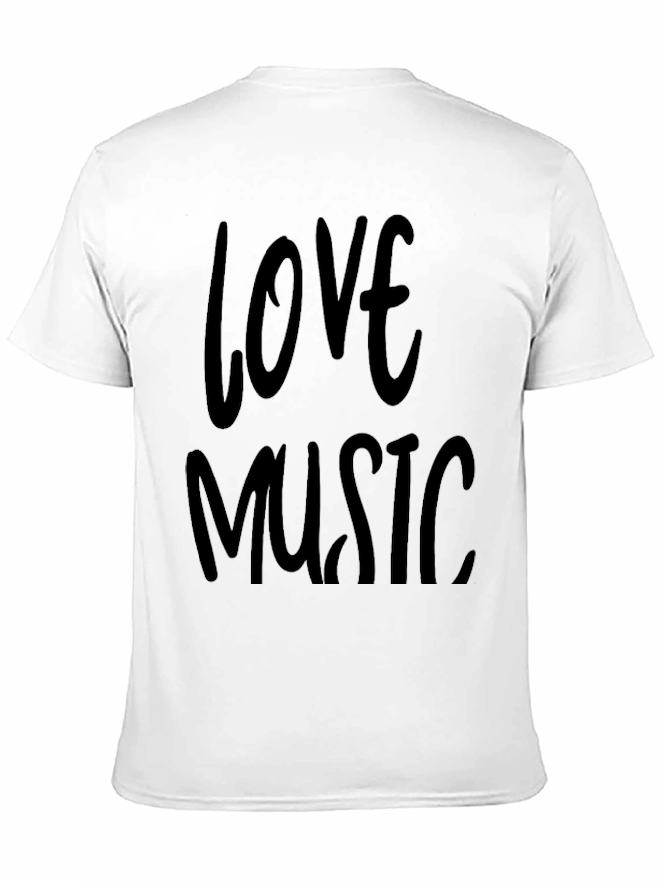 Love Music Graphic Black T-Shirt