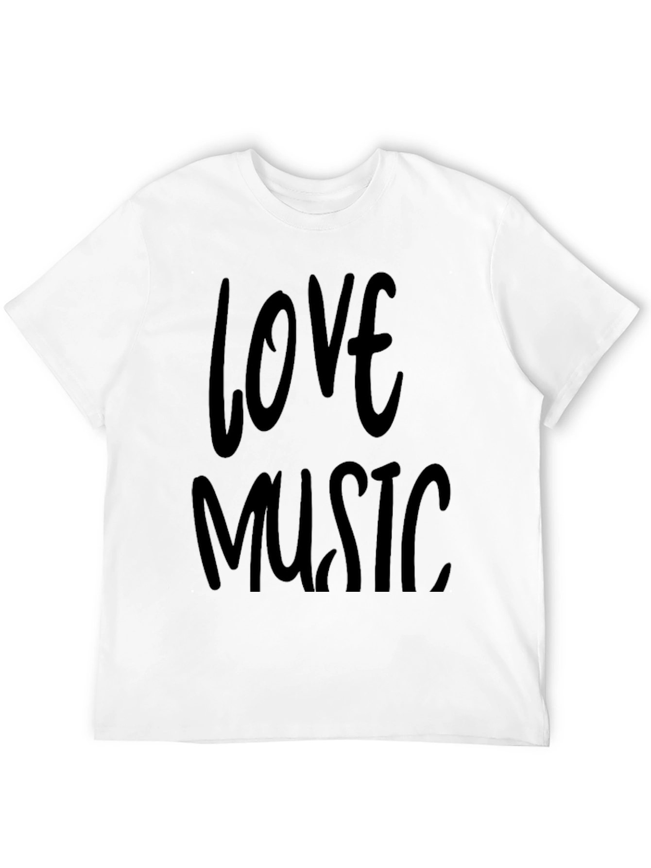 Love Music Graphic Black T-Shirt