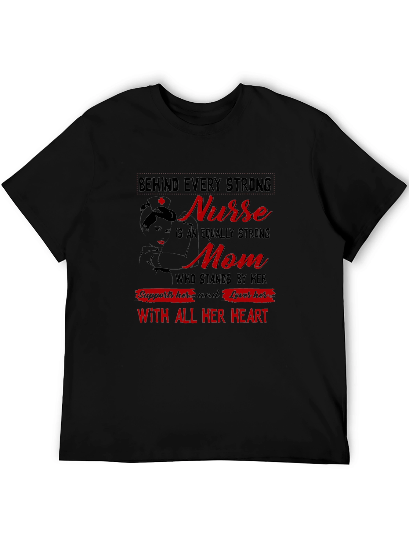 Strong Nurse Mom Graphic Tee
