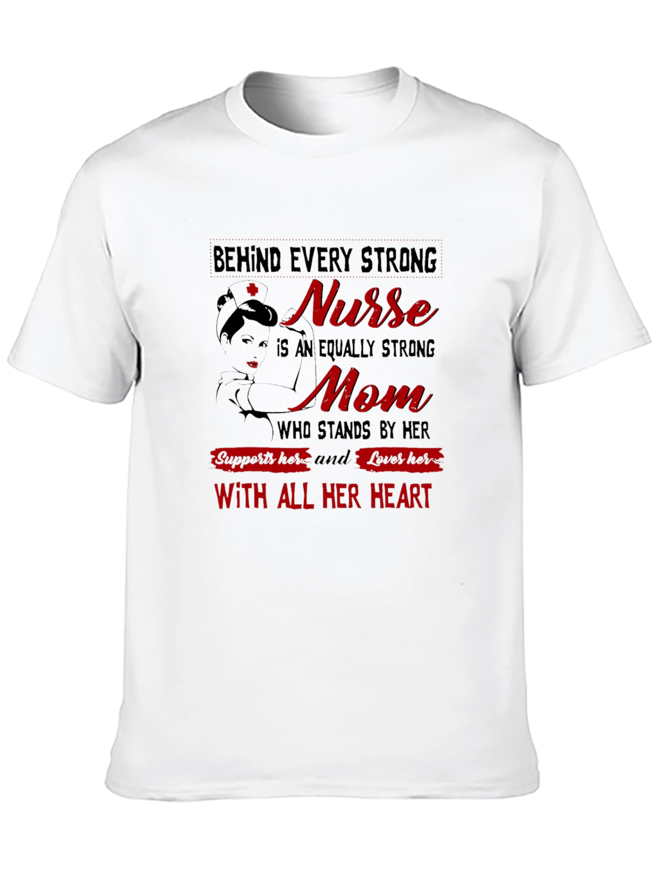 Strong Nurse Mom Graphic Tee