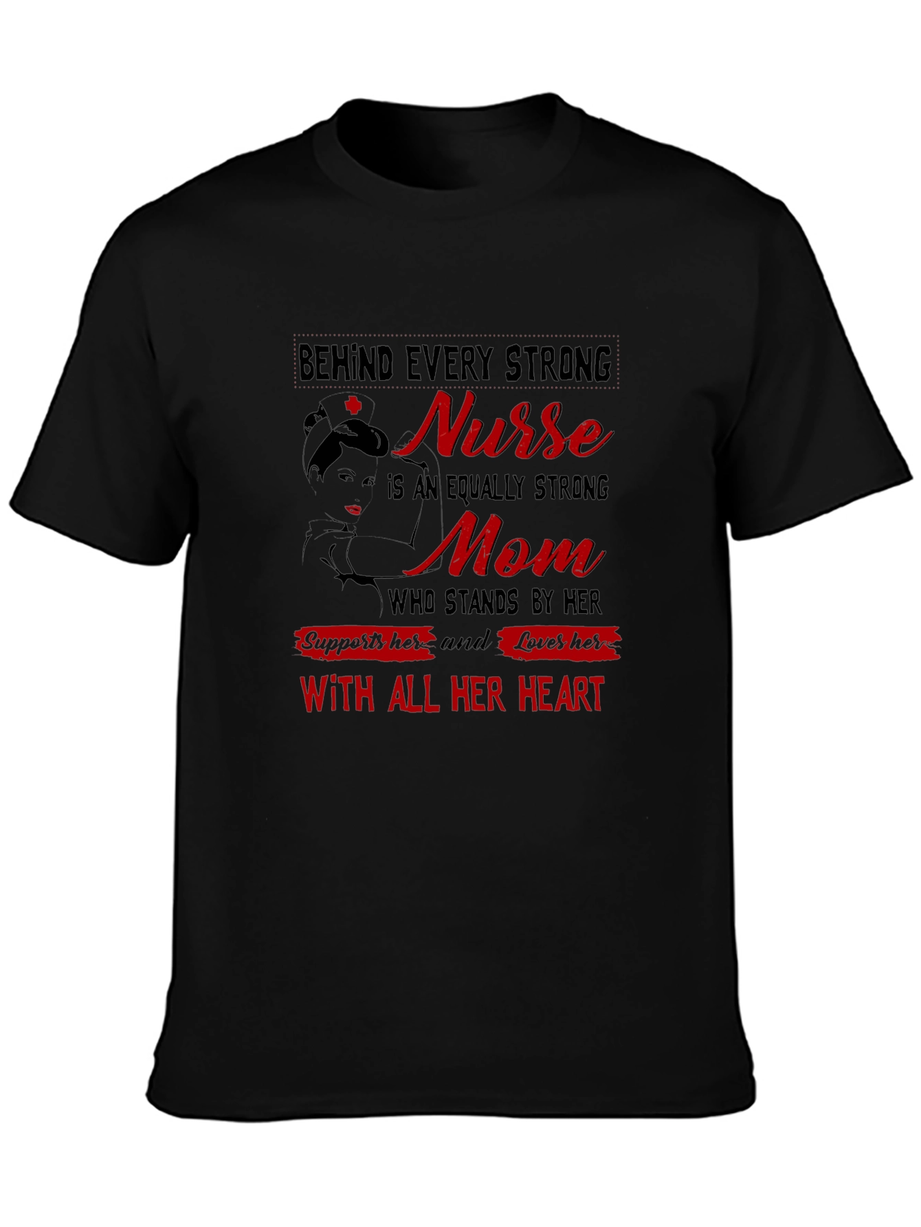 Strong Nurse Mom Graphic Tee