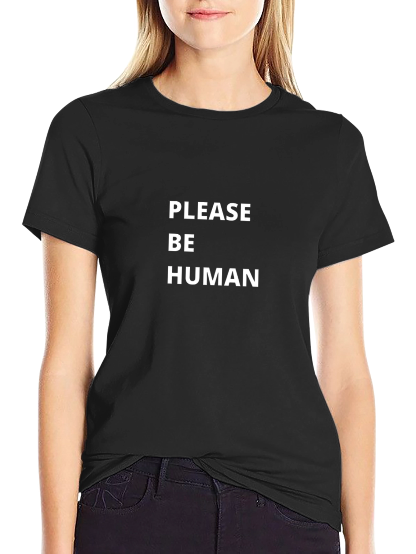 Please Be Human Graphic Tee - Soft Cotton Blend