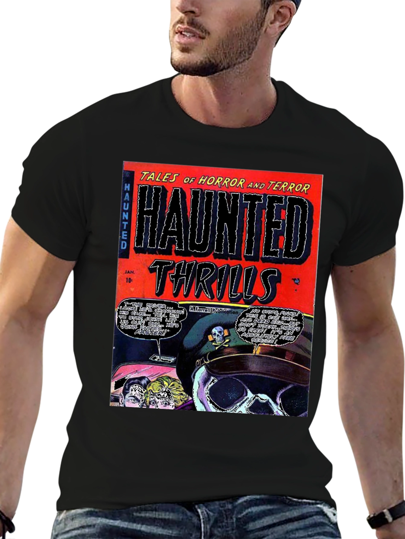Haunted Thrills Comic Book T-Shirt