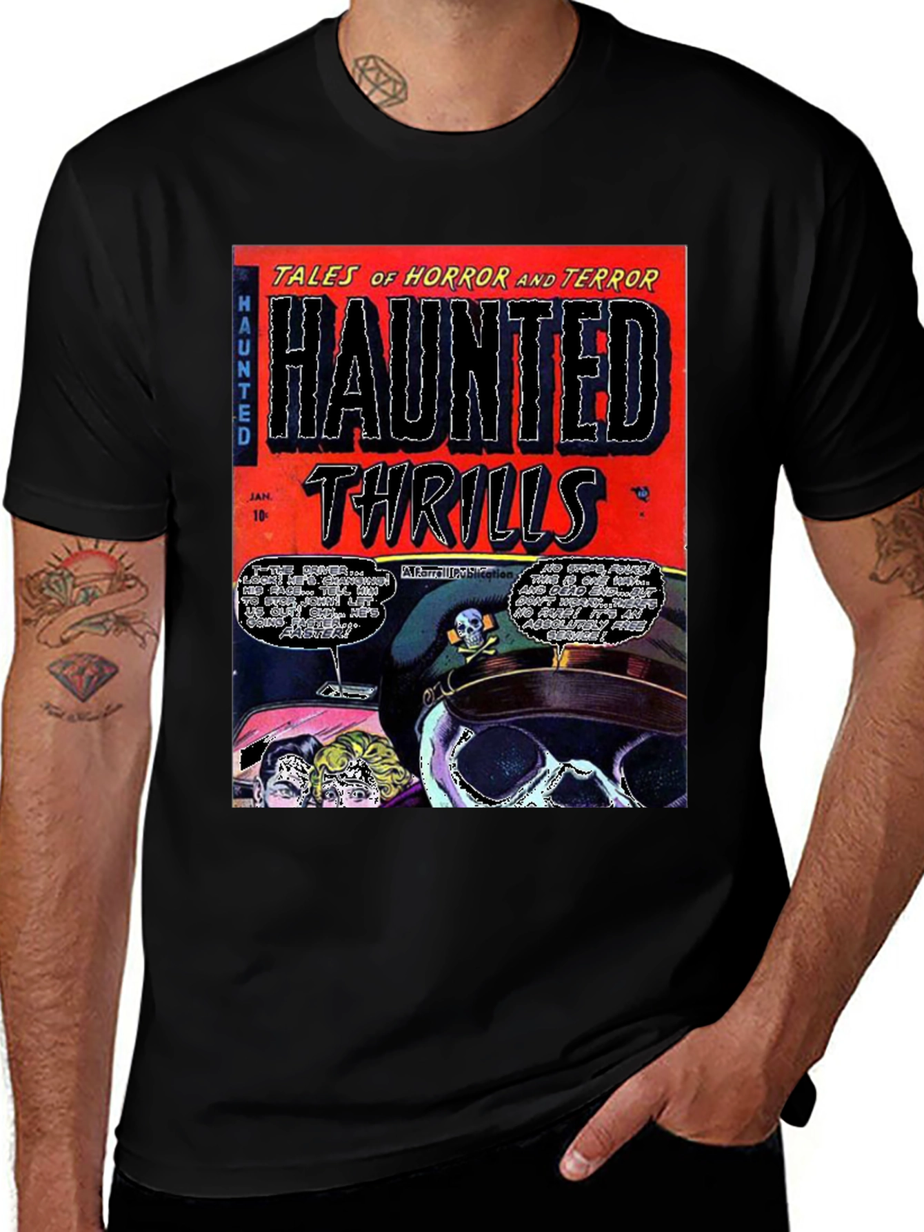 Haunted Thrills Comic Book T-Shirt