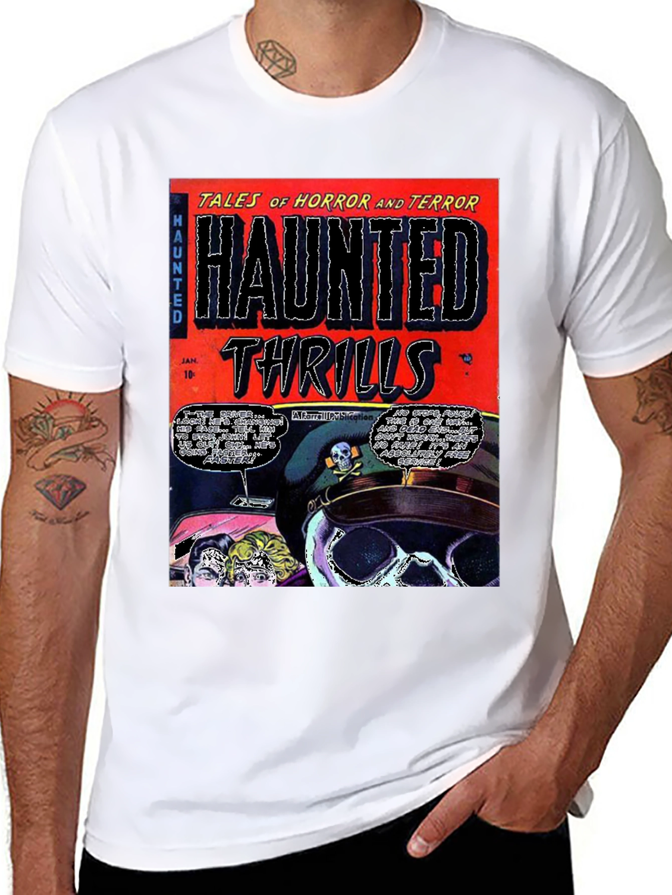 Haunted Thrills Comic Book T-Shirt