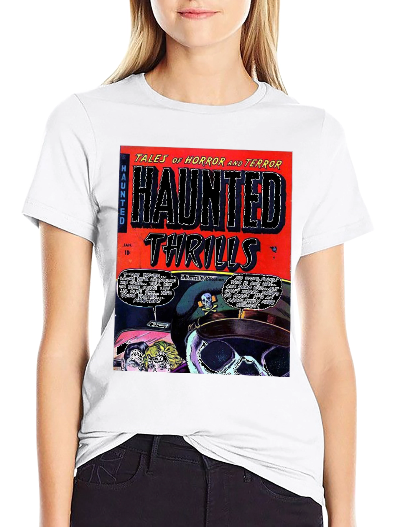 Haunted Thrills Comic Book T-Shirt