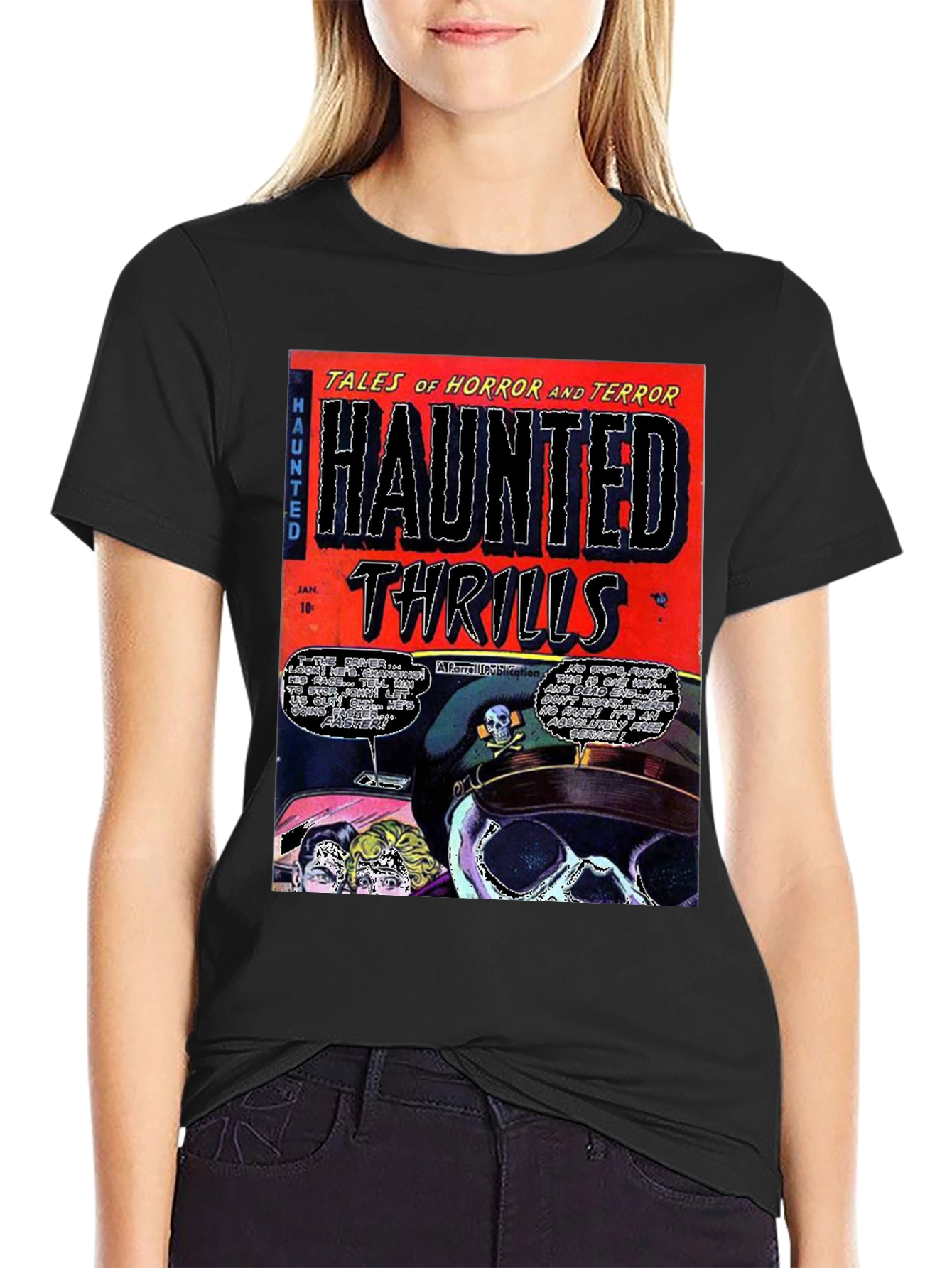 Haunted Thrills Comic Book T-Shirt